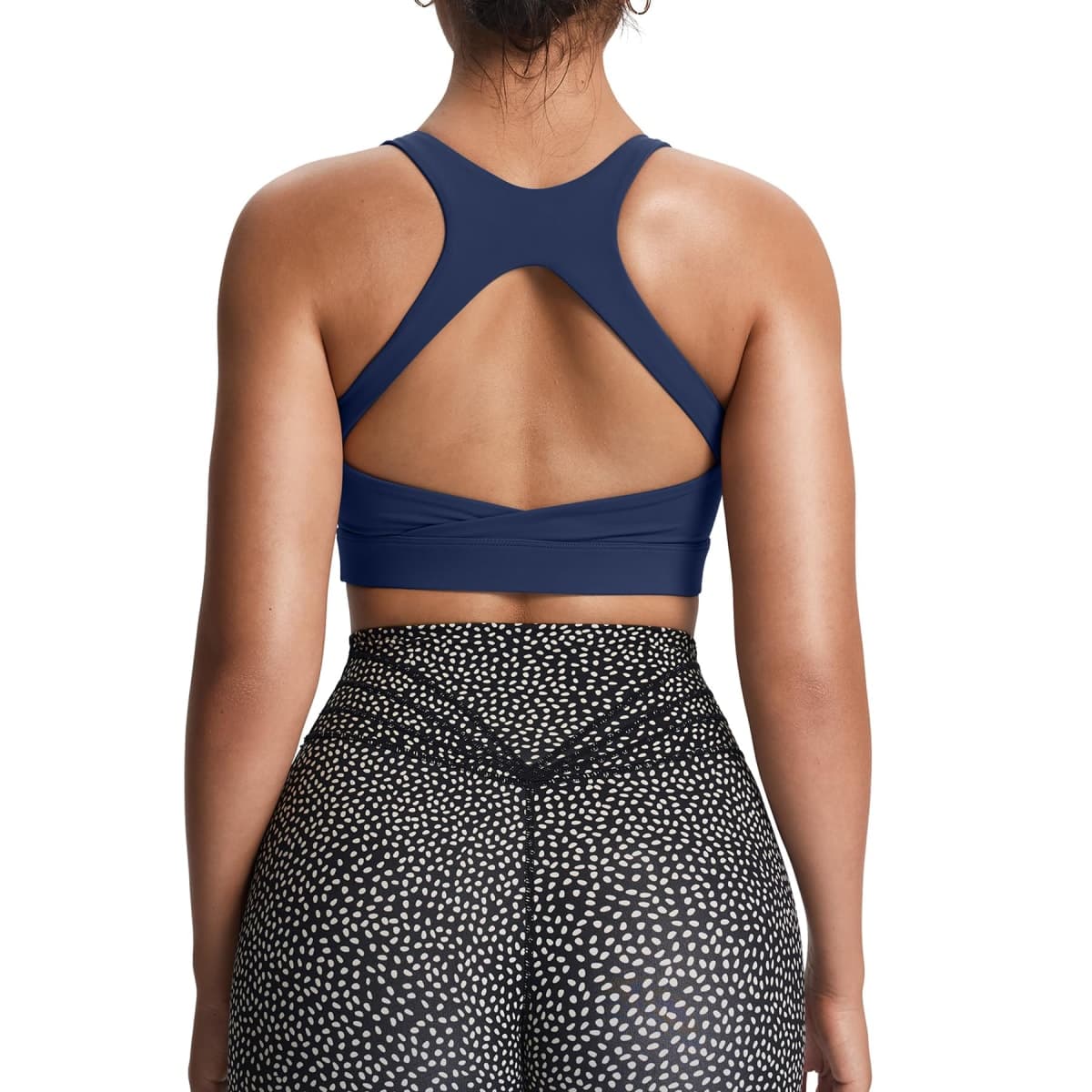 Aoxjox Women's Workout Sports Bras High Impact Fitness Training Gym Khloe Bra Yoga Crop Tank (Bellwether Blue, Large) — image 1