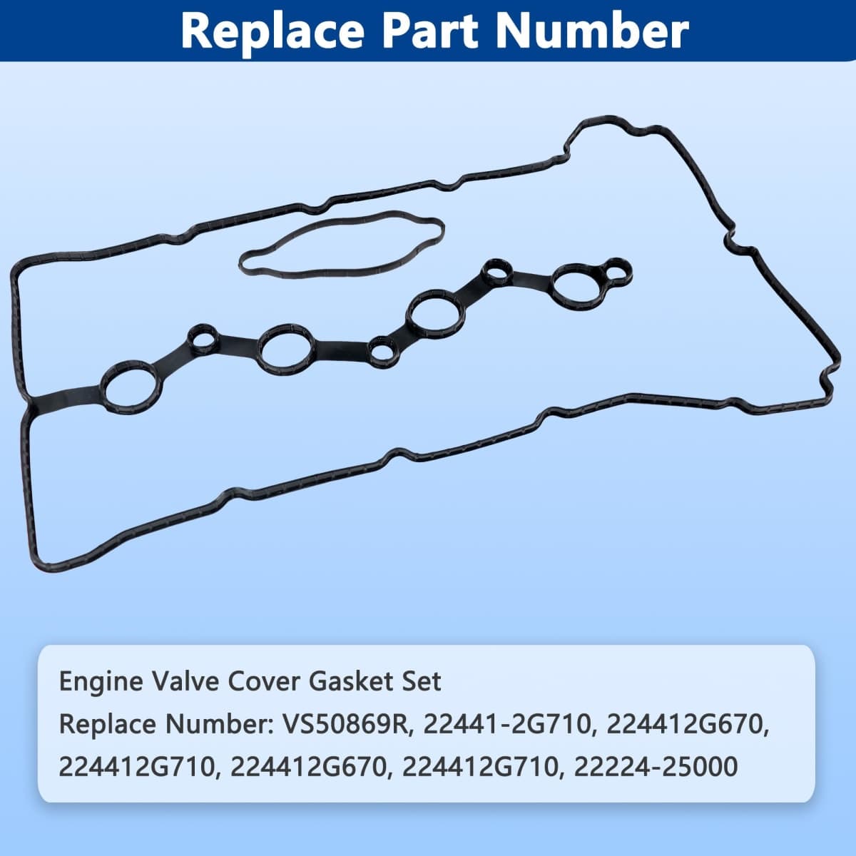 VS50869R Engine Valve Cover Gasket Set Kit for 2010-2016 Hyundai Kia Santa Fe Sport Sonata Tucson Optima Sorento Sportage 2.0L 2.4L L4 2010 2011 2012 2013 2014 2015 2016 thumbnail 3