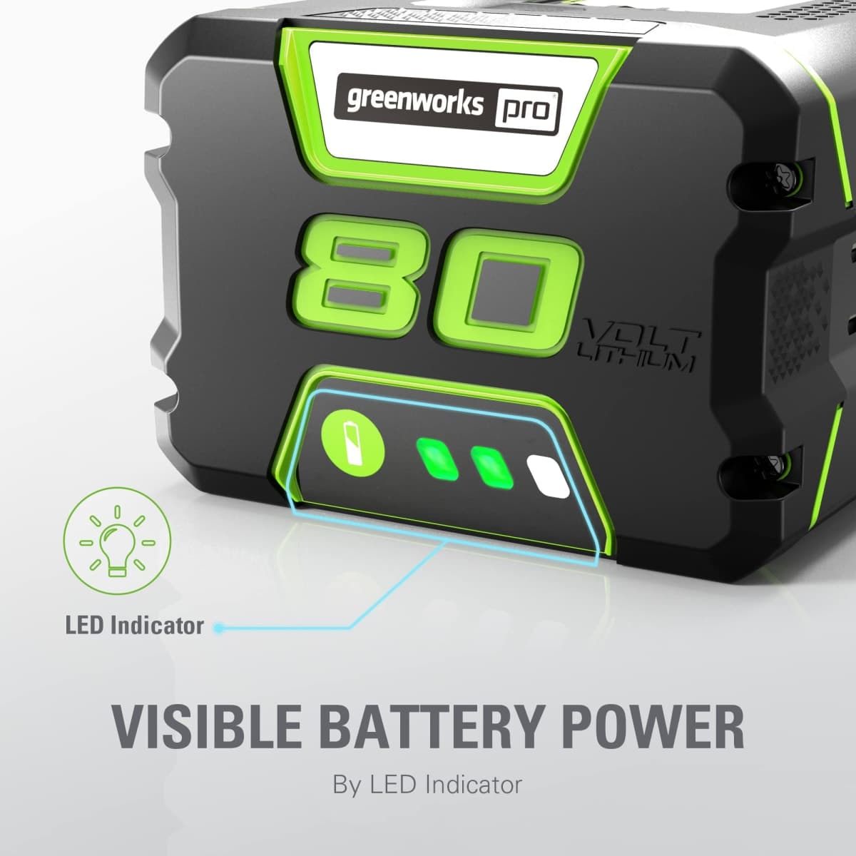 Greenworks PRO 80V 4.0Ah Lithium-Ion Battery ((Genuine Greenworks Battery / 75+ Compatible Tools) thumbnail 3