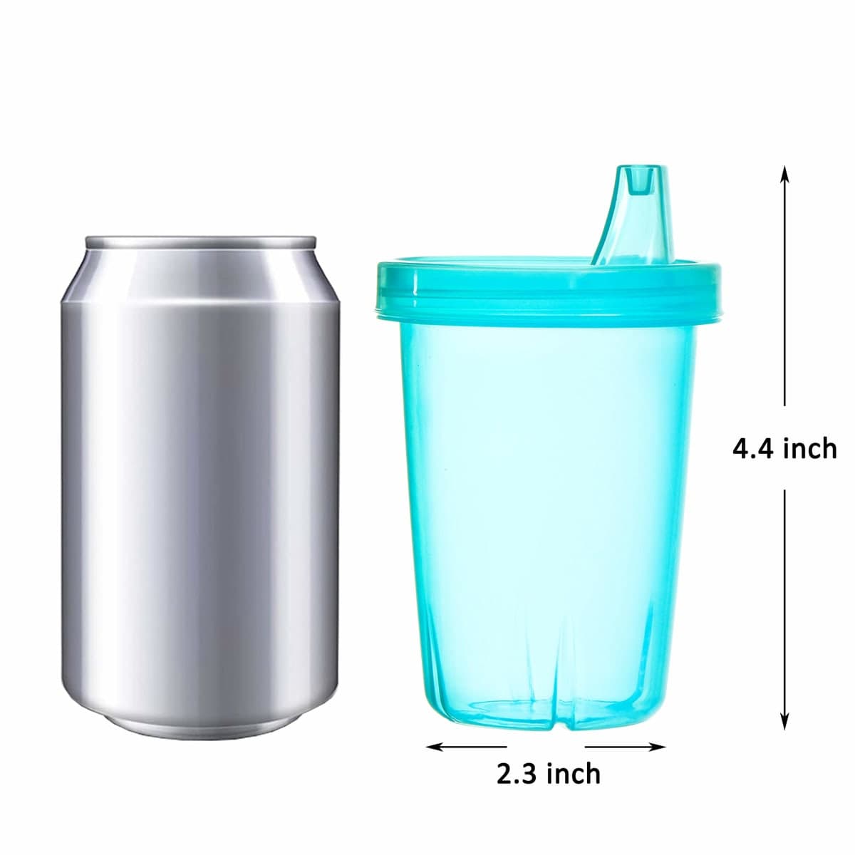 Youngever 7 Pack Kids Sippy Cups for Infant, Toddler, 7 Coastal Colors, Plastic, BPA Free thumbnail 2
