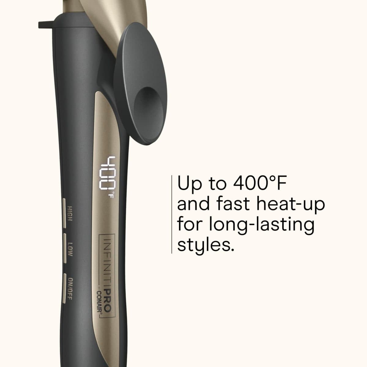 INFINITIPRO BY CONAIR Tourmaline Ceramic 1-inch Curling Iron, 1-inch Digital Curling Iron, 1-inch barrel produces classic curls – for use on short, medium, and long hair thumbnail 4