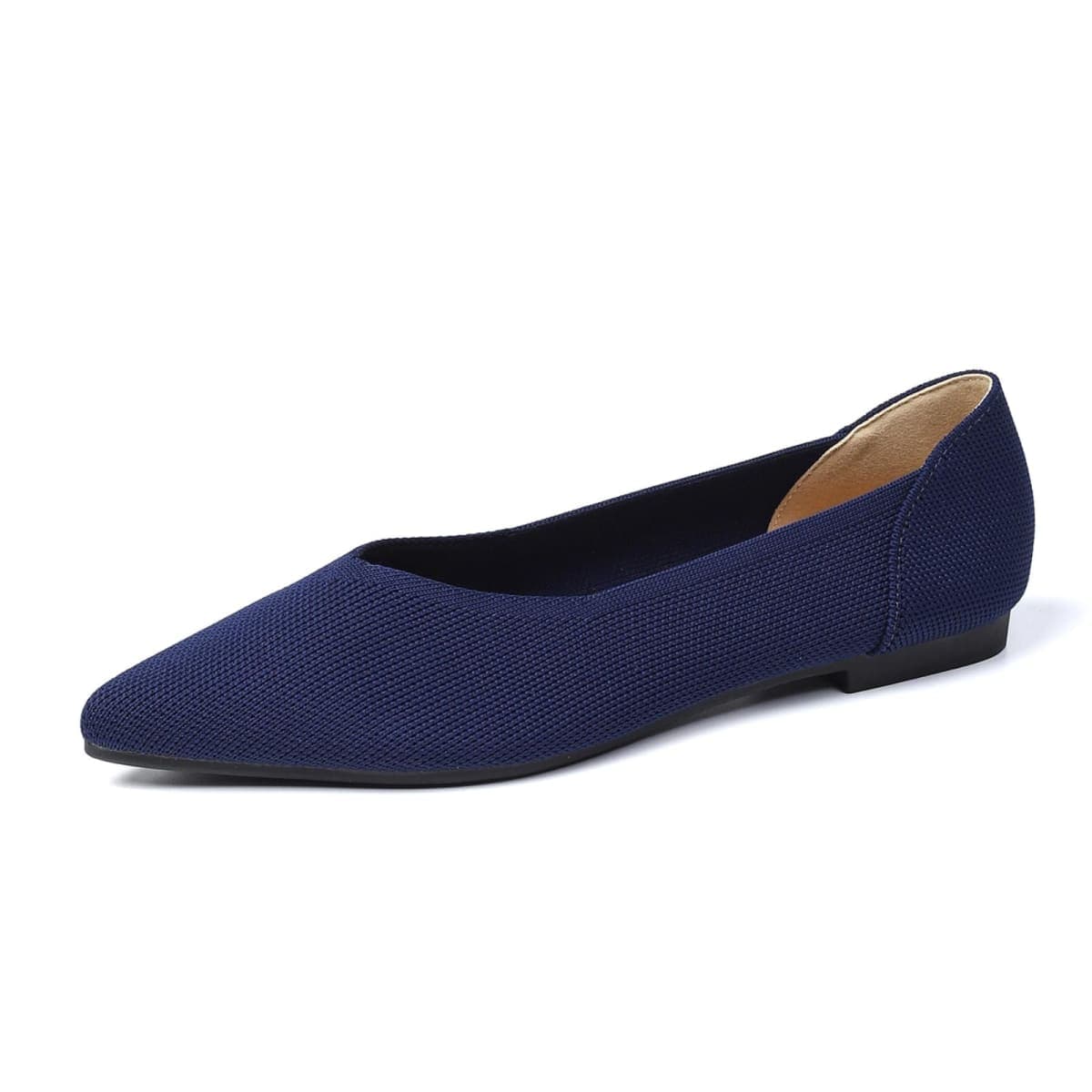 Semwiss Women's Ballet Flats Comfortable Casual Dressy Shoes,Work Flats Office Shoes Pointed Toe Leopard Flats., Navy, 7 thumbnail 3