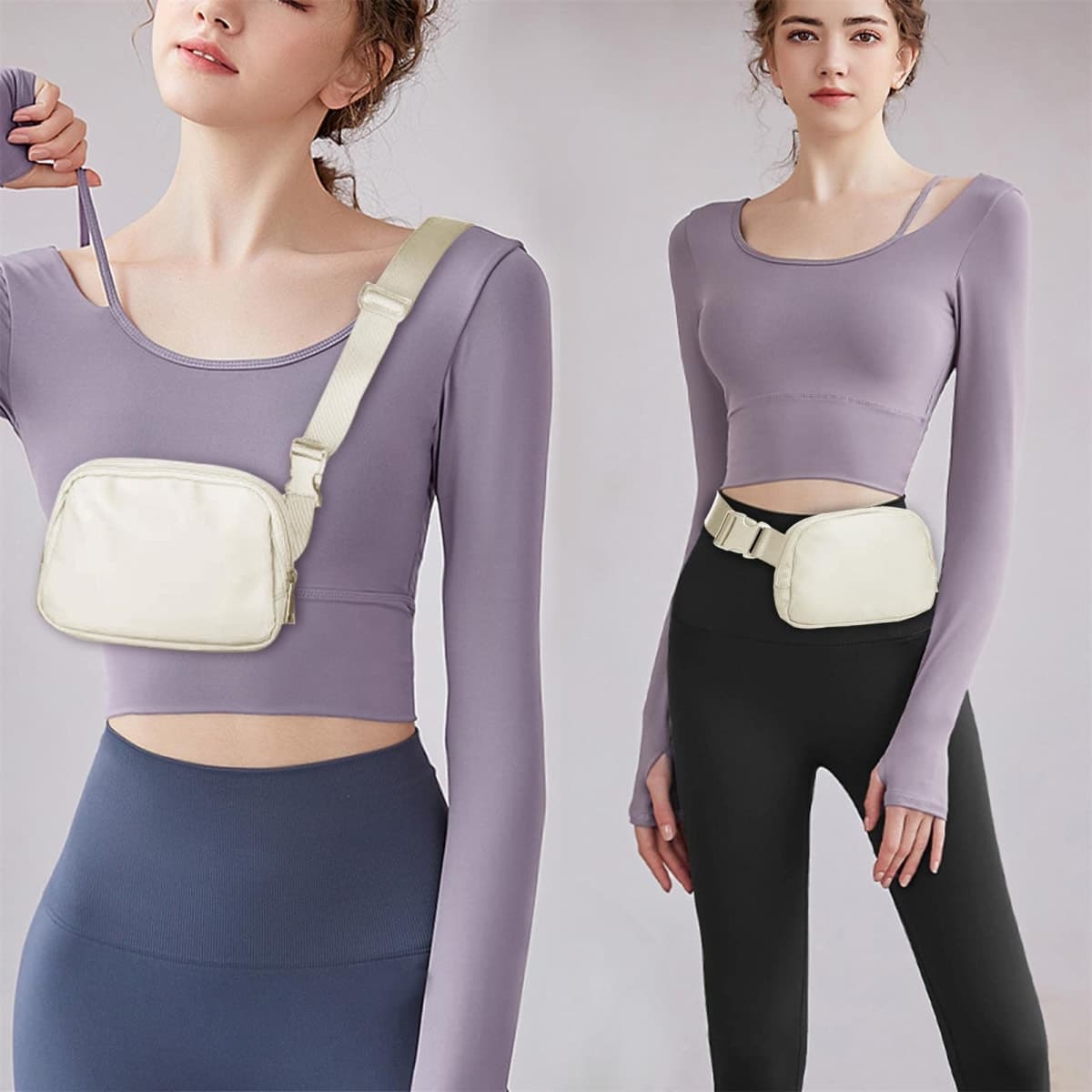 Amazerbst Belt Bag, Fanny Pack, Everywhere Belt Bag,40 Inch Adjustable Strap,Belt Bag for Women and Men,Waterproof thumbnail 4