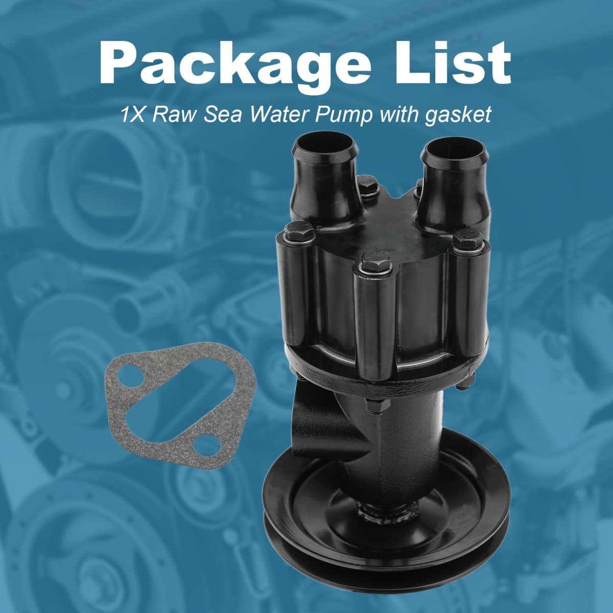ComTrekium 46-807151A8 Raw Sea Water Pump for MerCruiser Bravo 454 502 7.4L 8.2L V8 engines (1992-1999) - Replaces 46-72774A69 46807151A8 - Complete Pump Assembly with Pulley thumbnail 5