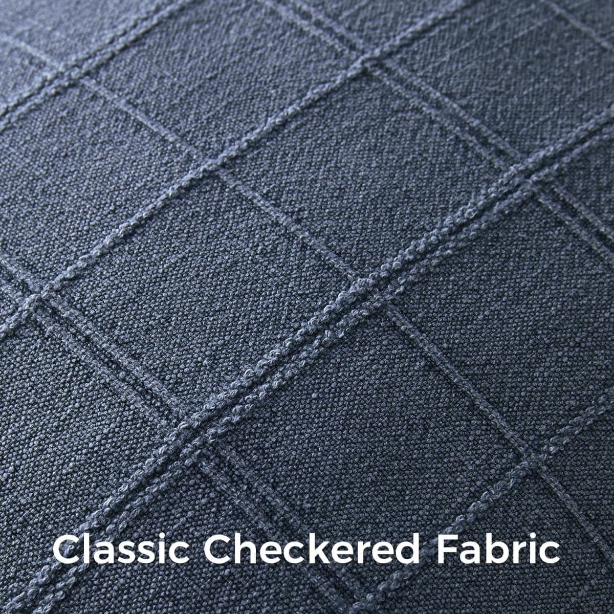 Woaboy Linen Check Throw Pillow Covers Dark Blue Farmhouse Modern Boho Vintage Coastal 24x24 Inch Set of 2 Decorative Cushion Covers for Sofa Couch Bedroom Living Room Home Decor thumbnail 2