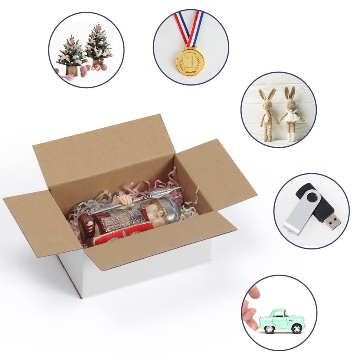 SPEPLA Shipping Boxes 6x4x3 Set of 40, White Corrugated Cardboard Box for Mailing Business Packaging thumbnail 4