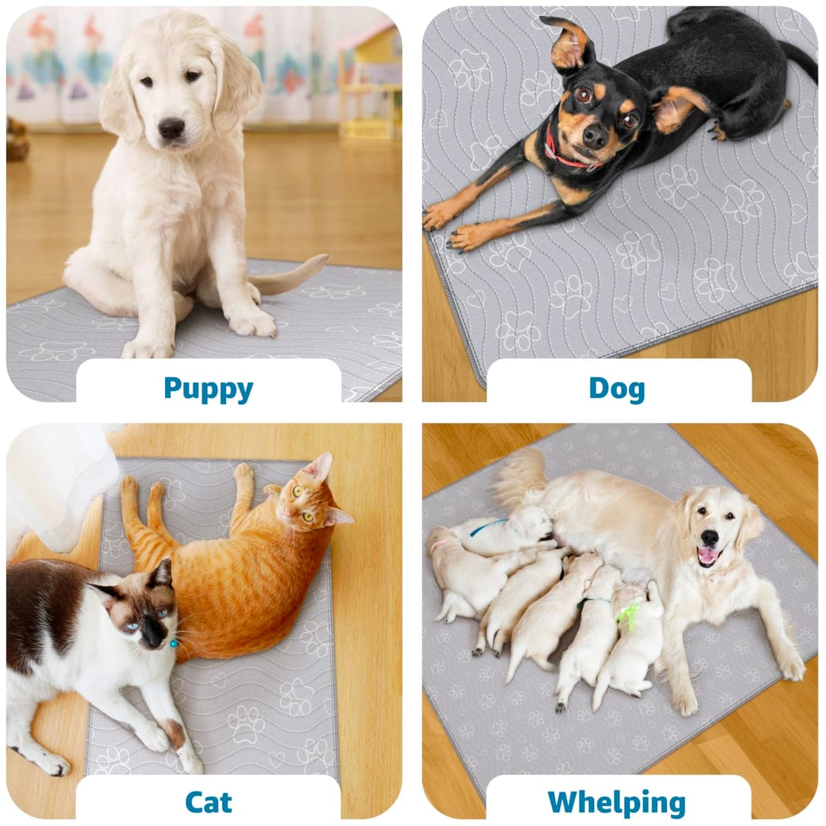 IMPROVIA® Reusable Puppy Pad – Waterproof, Extra-Absorbent, Washable Pee Pad for Dog Training, Whelping, & More – Protect Your Floors & Pet with Quick-Drying Potty Pad. 2 Pack - 36"x 41" thumbnail 4
