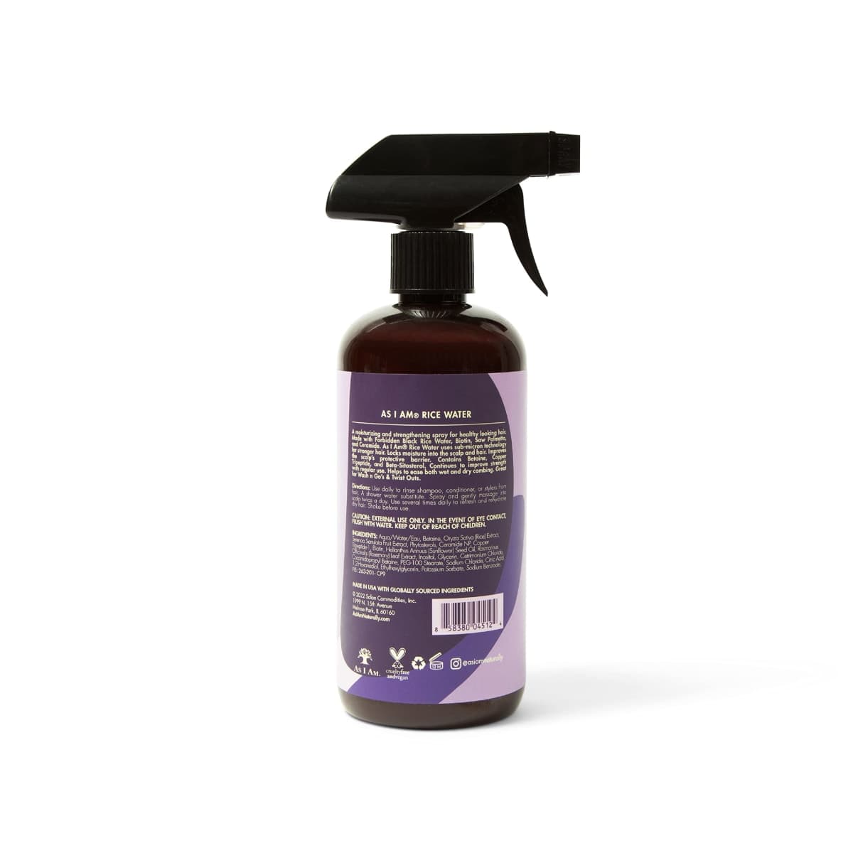 As I Am Hair Spray, Rice Water 16oz - with Forbidden Black Rice, Saw Palmetto, Biotin - Clean, Protein-Free Formula - Odor, Vegan & Cruelty Free - For All Hair Types thumbnail 2