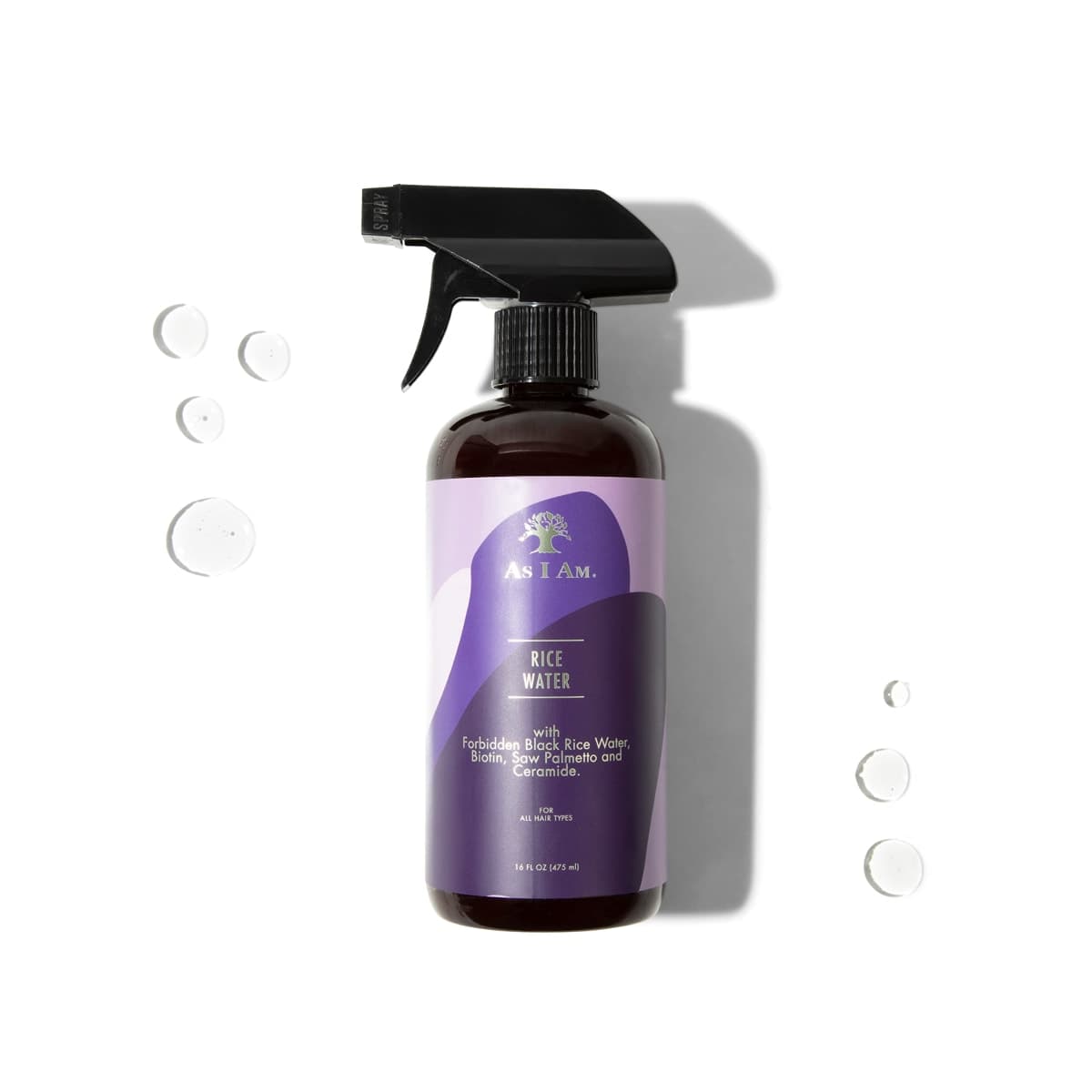 As I Am Hair Spray, Rice Water 16oz - with Forbidden Black Rice, Saw Palmetto, Biotin - Clean, Protein-Free Formula - Odor, Vegan & Cruelty Free - For All Hair Types thumbnail 3