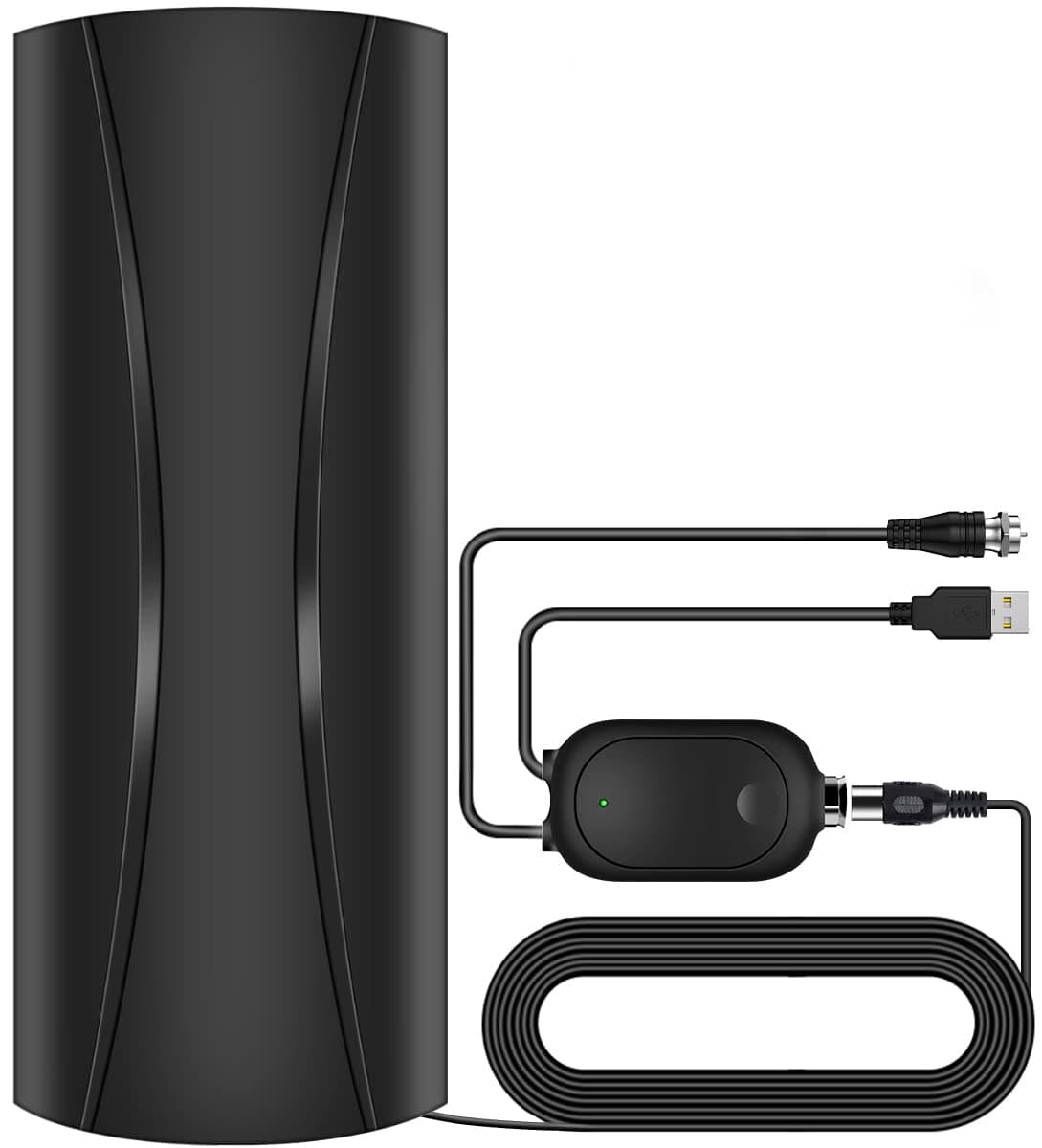 3600+ Miles TV Antenna Indoor, 360° Reception Digital Antenna for Smart TV and Old TVs, HD Antenna for Local Channels with Amplifier Signal Booster Support 4K 8K 1080p -40ft Thick Coaxial Cable