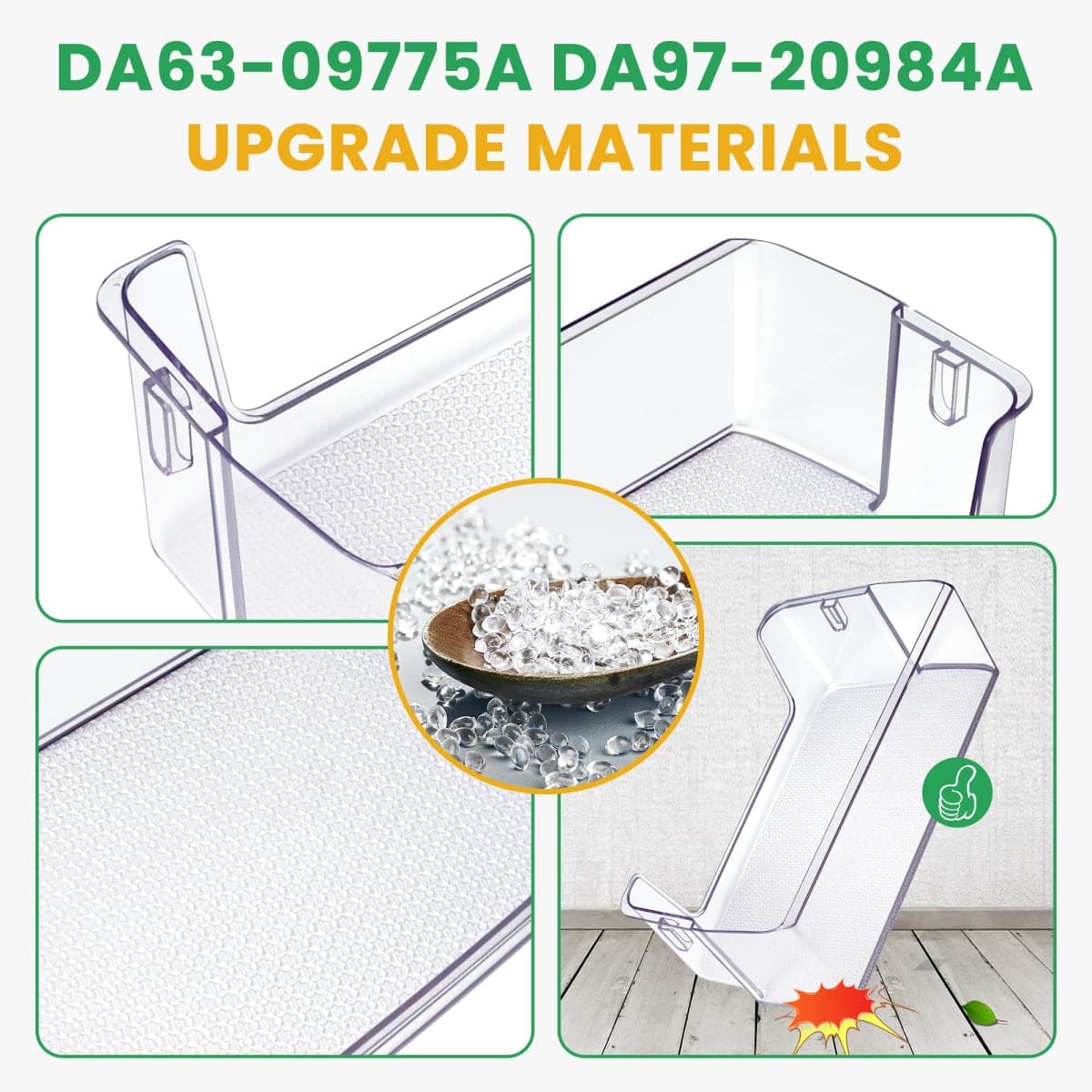 UPGRADED DA63-09775A DA97-20984A Refrigerator Door Bin Replacement for Sam.sung Refrigerator Door Shelf Parts RF28T5001SR RF27T5201SR RF27T5201SG RF27T5241SR RF28T5021SR RF28T5021SG By AMI PARTS thumbnail 5