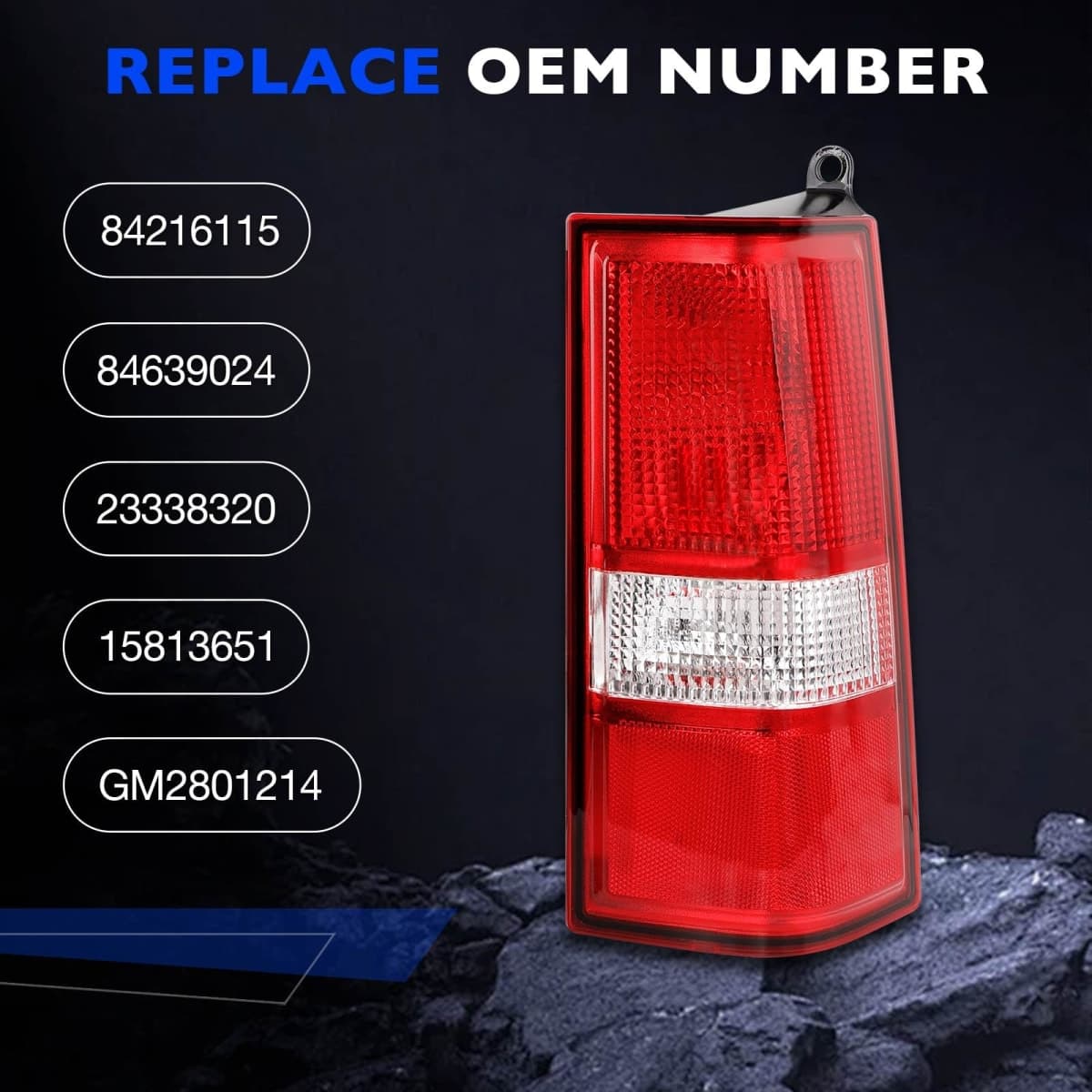 Misakomo Tail Light Assembly Compatible with 2003-2023 Chevrolet Express/GMC Savana, Brake Taillight Replace GM2801214 84216115 84639024 23338320 15813651, Right Rear Lamp W/O Bulb thumbnail 3