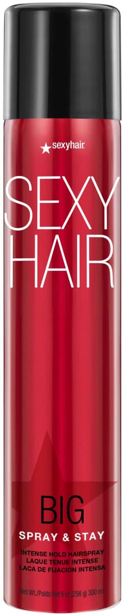 SexyHair Big Spray and Stay Intense Hold Hairspray, Long Lasting, Humidity Protection, Shine, 9 fl oz