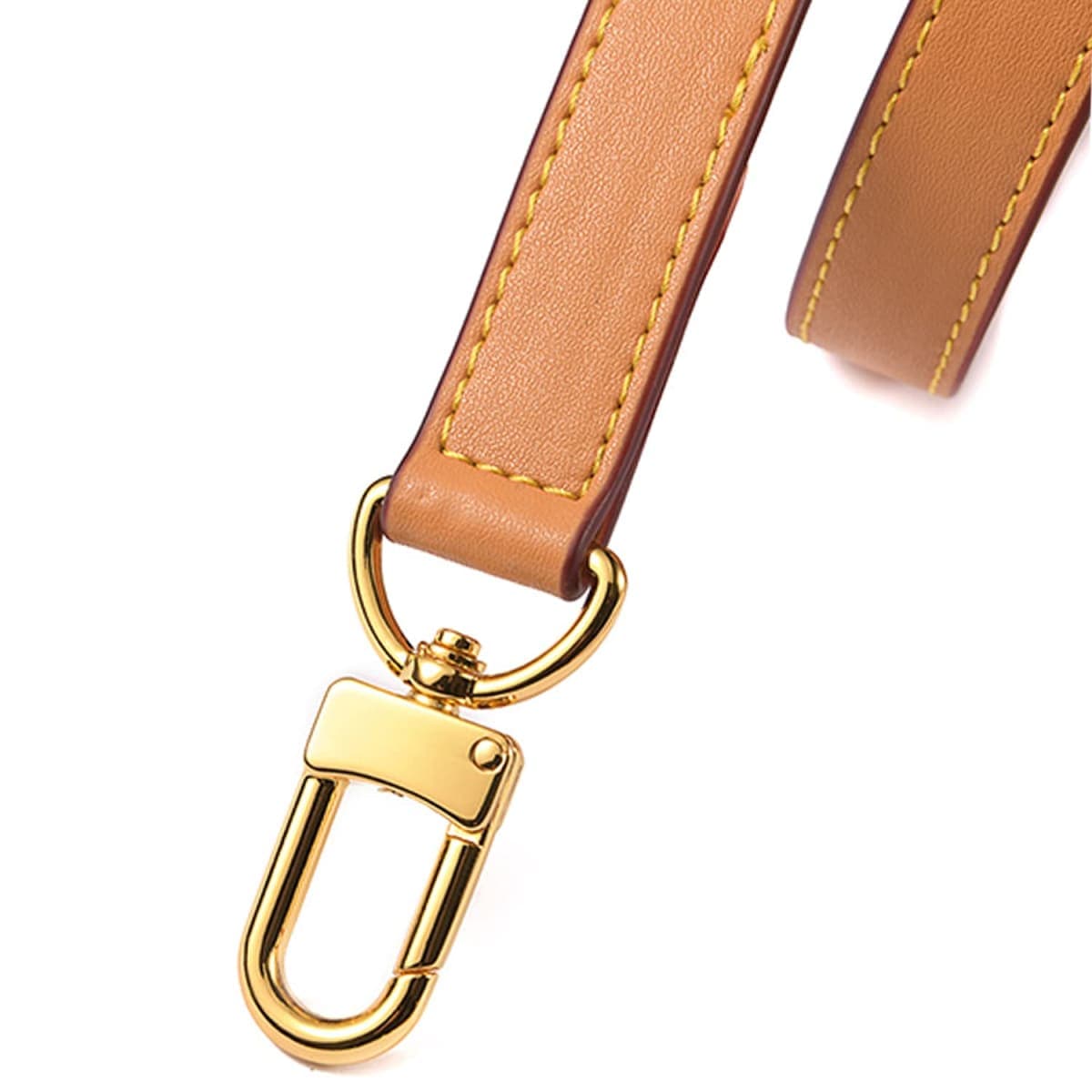 BEUDW Vachetta Leather Adjustable Crossbody Strap for Leather Shoulder Strap Belt Replacement Suitable for L V Handbags, Width:0.7in-apricot Yellow, 110 - 132 cm thumbnail 5