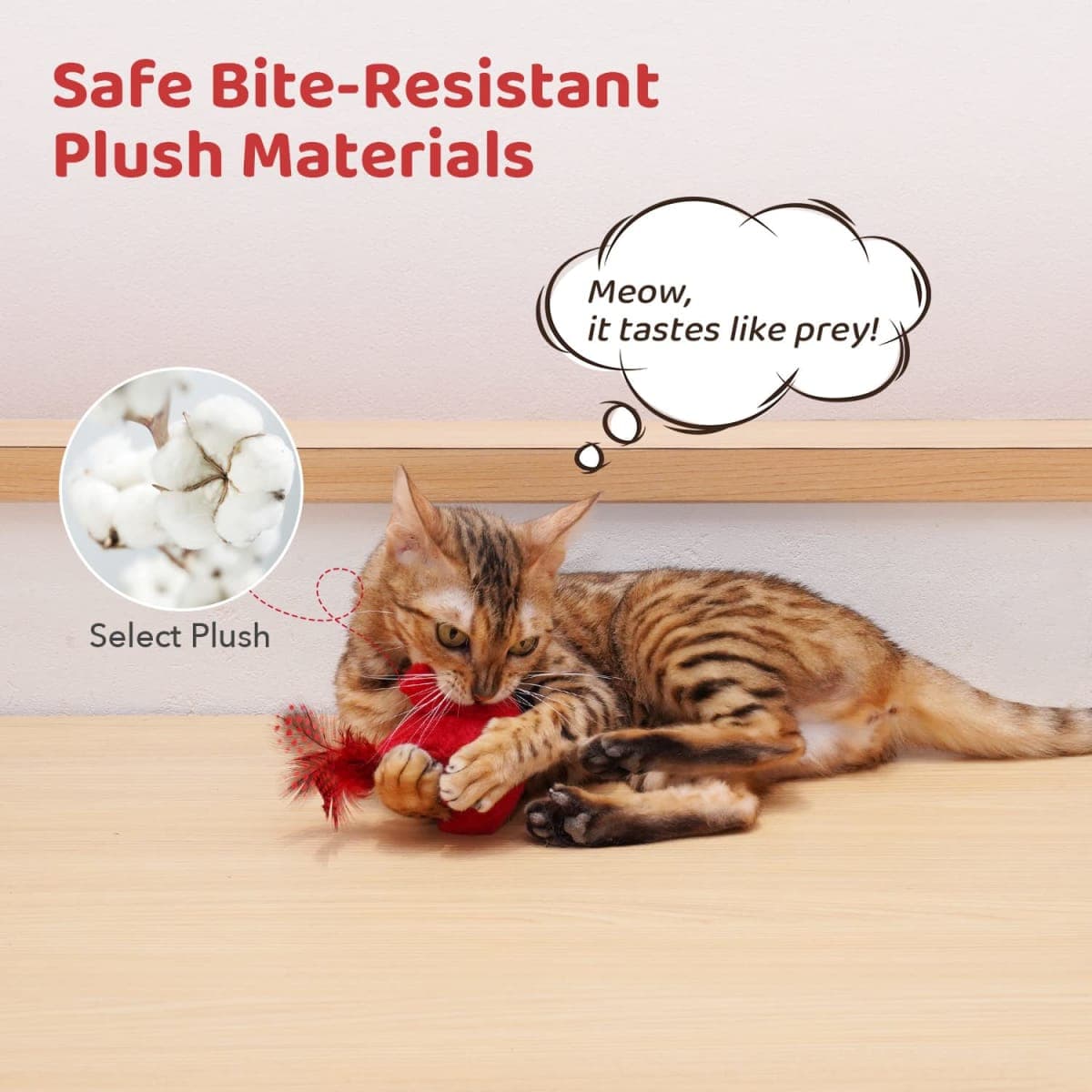 Potaroma Cat Toys Chirping Birds 2 Pcs with Catnip SilverVine, Interactive Cat Kicker, Lifelike Birdie Tweets, Indoor Kitty Kitten Exercise Toys 4.0" thumbnail 4