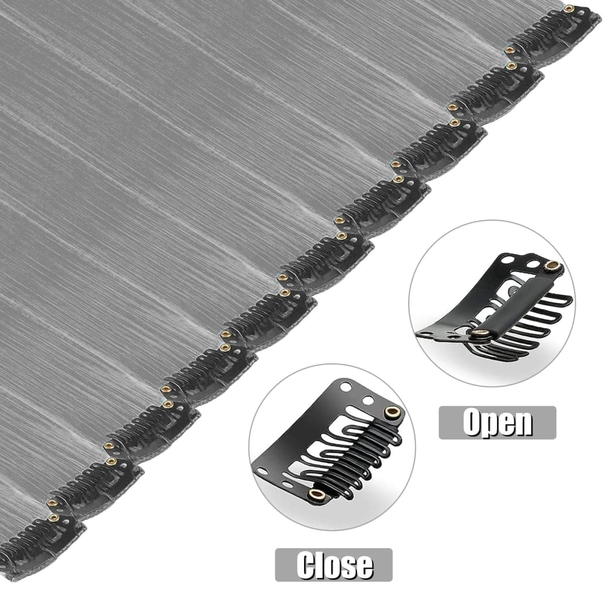 Olldag 12 PCS Grey Hair Extensions Clip in, Olldag 22-inch Colored Party Synthetic Neon Highlights Extensions, Rainbow Hair Accessories for Women Hair Pieces thumbnail 4