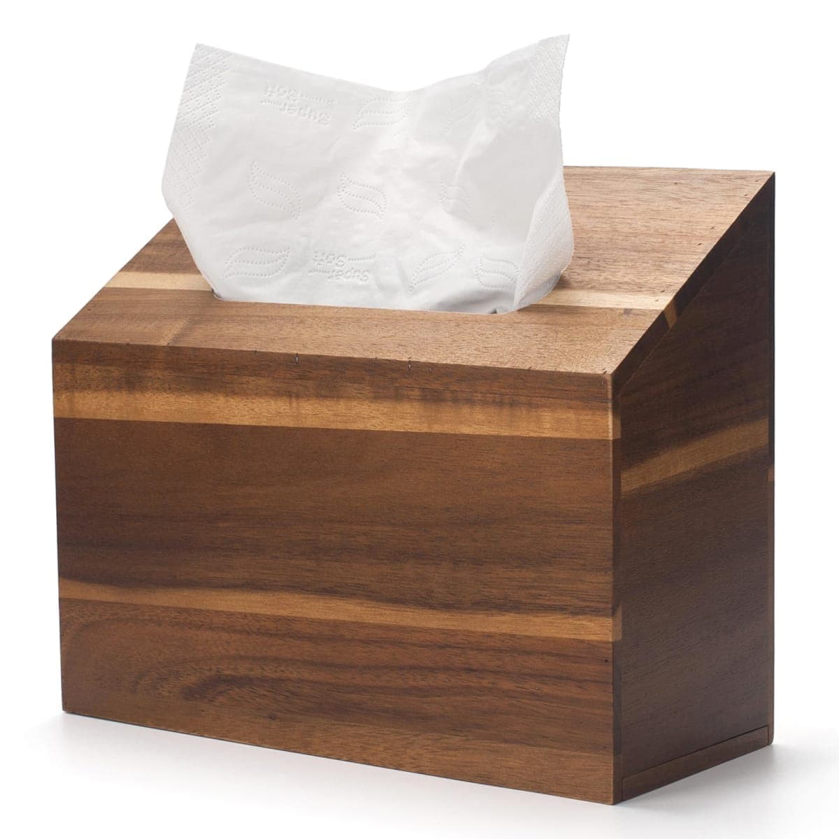 Hand Towel Box Cover Compatible with Kleenex Disposable Paper Hand Towels, Acacia Wood Hand Towel Holder for Bathroom Kitchen Living Room Countertop — image 1