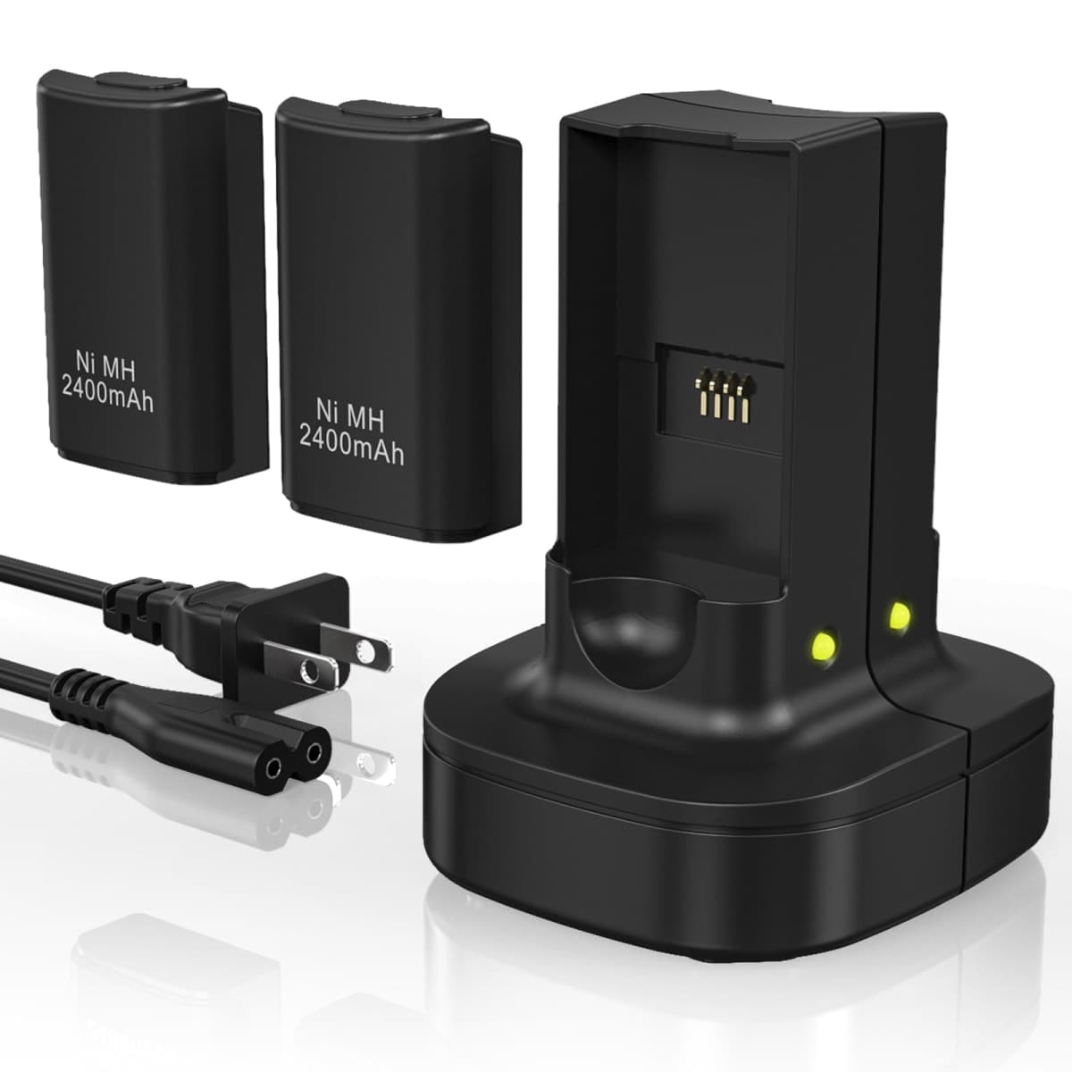 KEKUCULL Rechargeable Battery for Xbox 360 Controller, Charger Dual Charging Station Dock with 2 Pack Rechargeable Battery Compatible with Xbox 360 — image 1