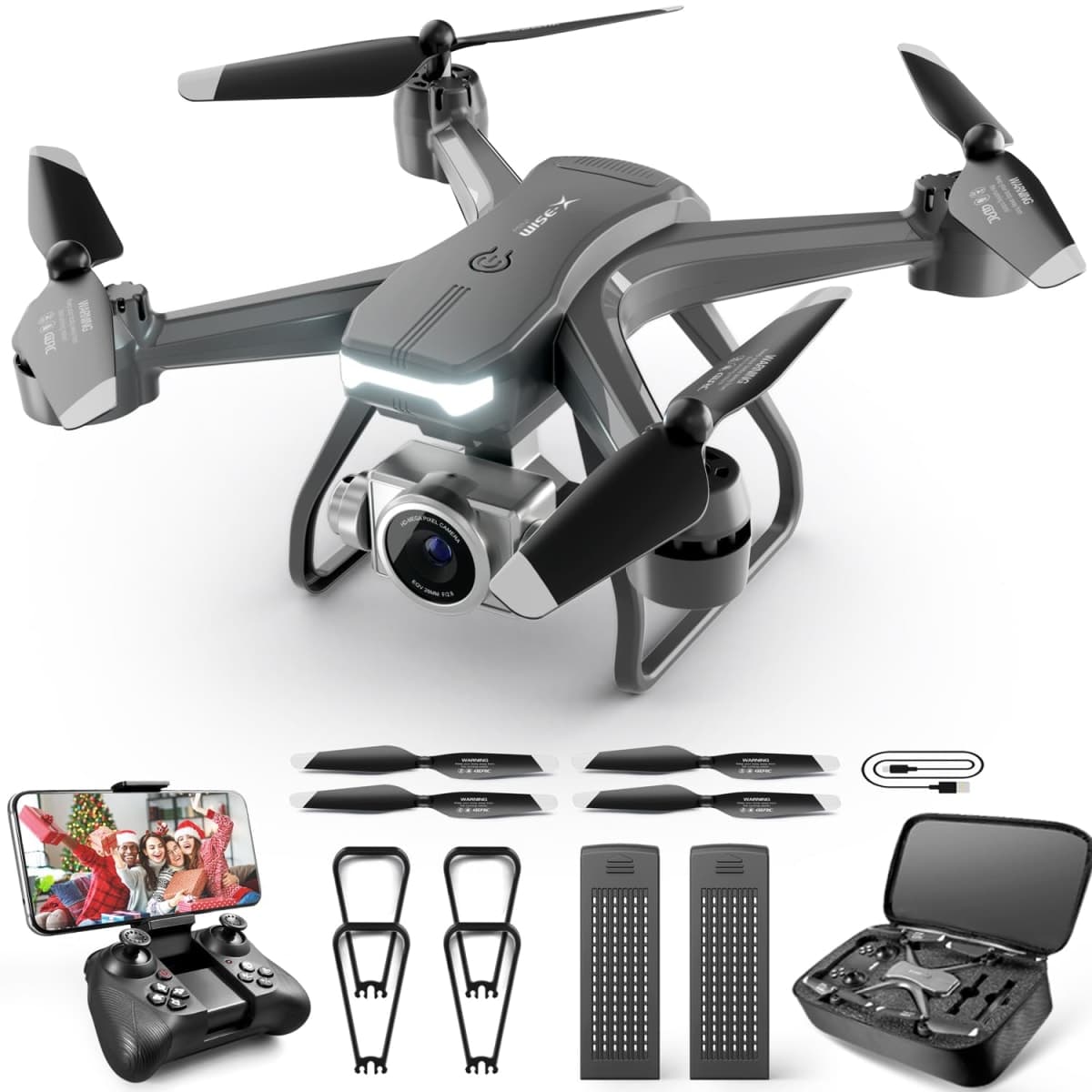 4DRC V14 Professional Drone with 1080P Dual Camera, Foldable HD FPV Mini Drone with 2 Batteries,Trajectory Flight Control,One Key Take Off/Land, Toys Gifts for Teen Boys Girls, Beginner — image 1