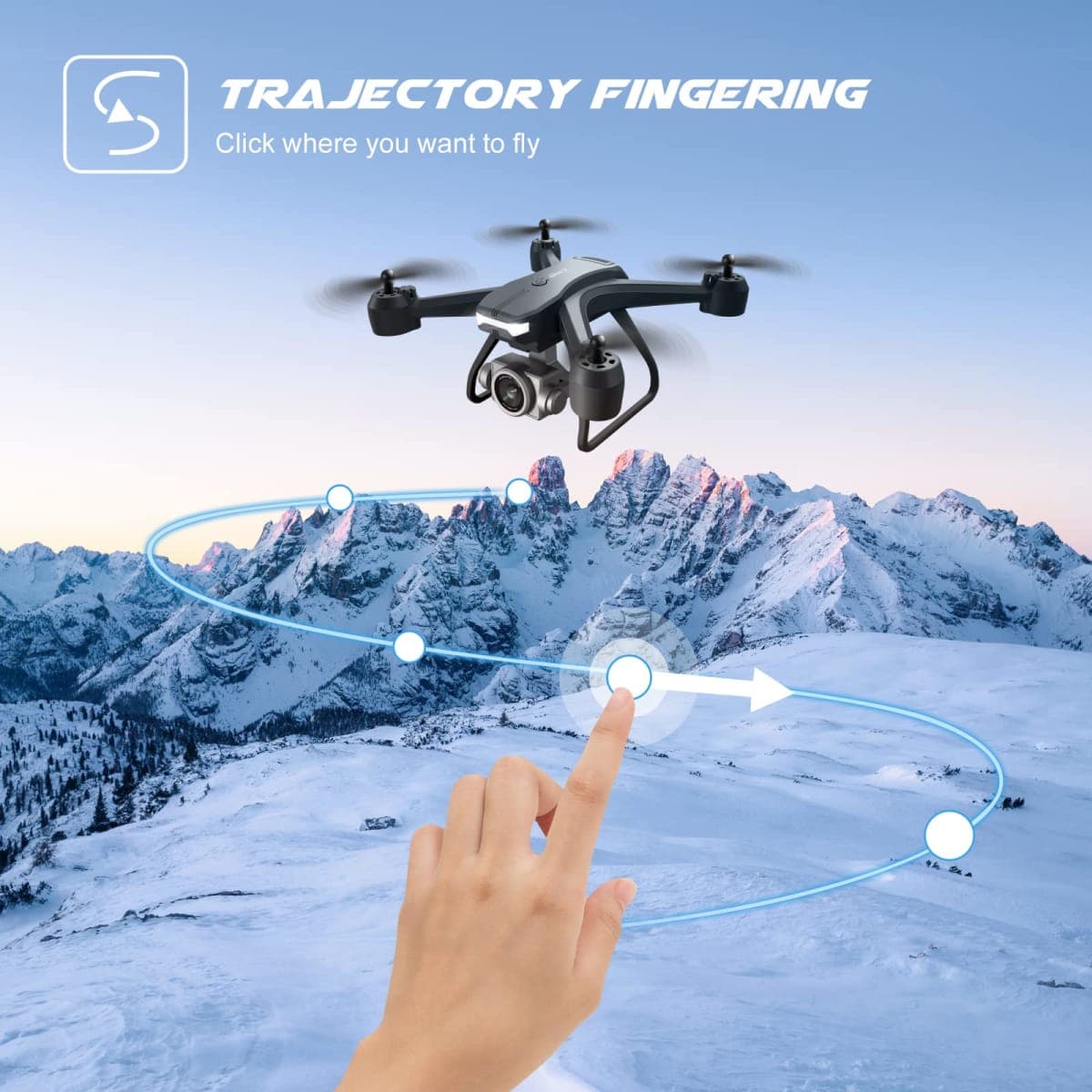 4DRC V14 Professional Drone with 1080P Dual Camera, Foldable HD FPV Mini Drone with 2 Batteries,Trajectory Flight Control,One Key Take Off/Land, Toys Gifts for Teen Boys Girls, Beginner thumbnail 3