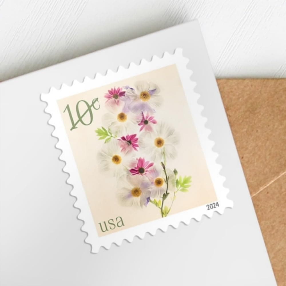 Poppies and Coneflowers 2024 10 cents (sheet of 20) additional shipping stamps denominated for mail use thumbnail 2