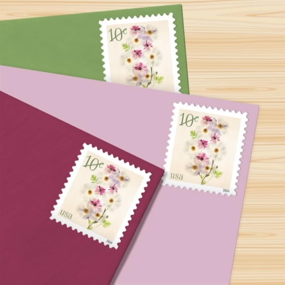 Poppies and Coneflowers 2024 10 cents (sheet of 20) additional shipping stamps denominated for mail use thumbnail 3
