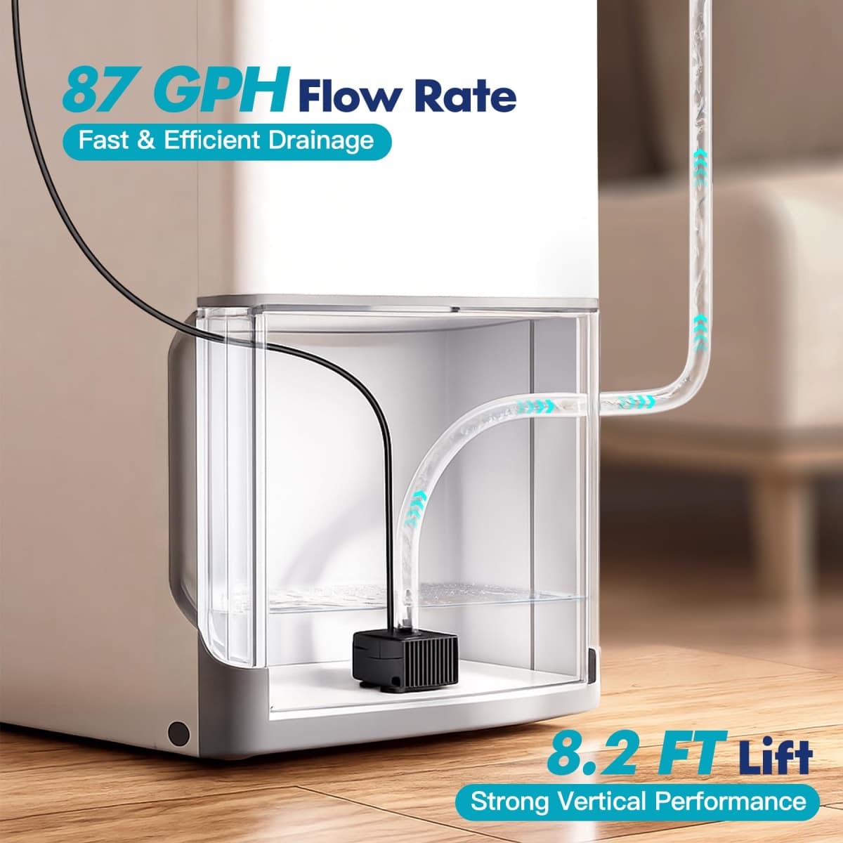 Small Sump Pump with Water Sensor thumbnail 2