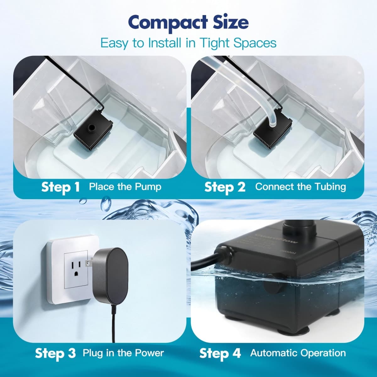 Small Sump Pump with Water Sensor thumbnail 4