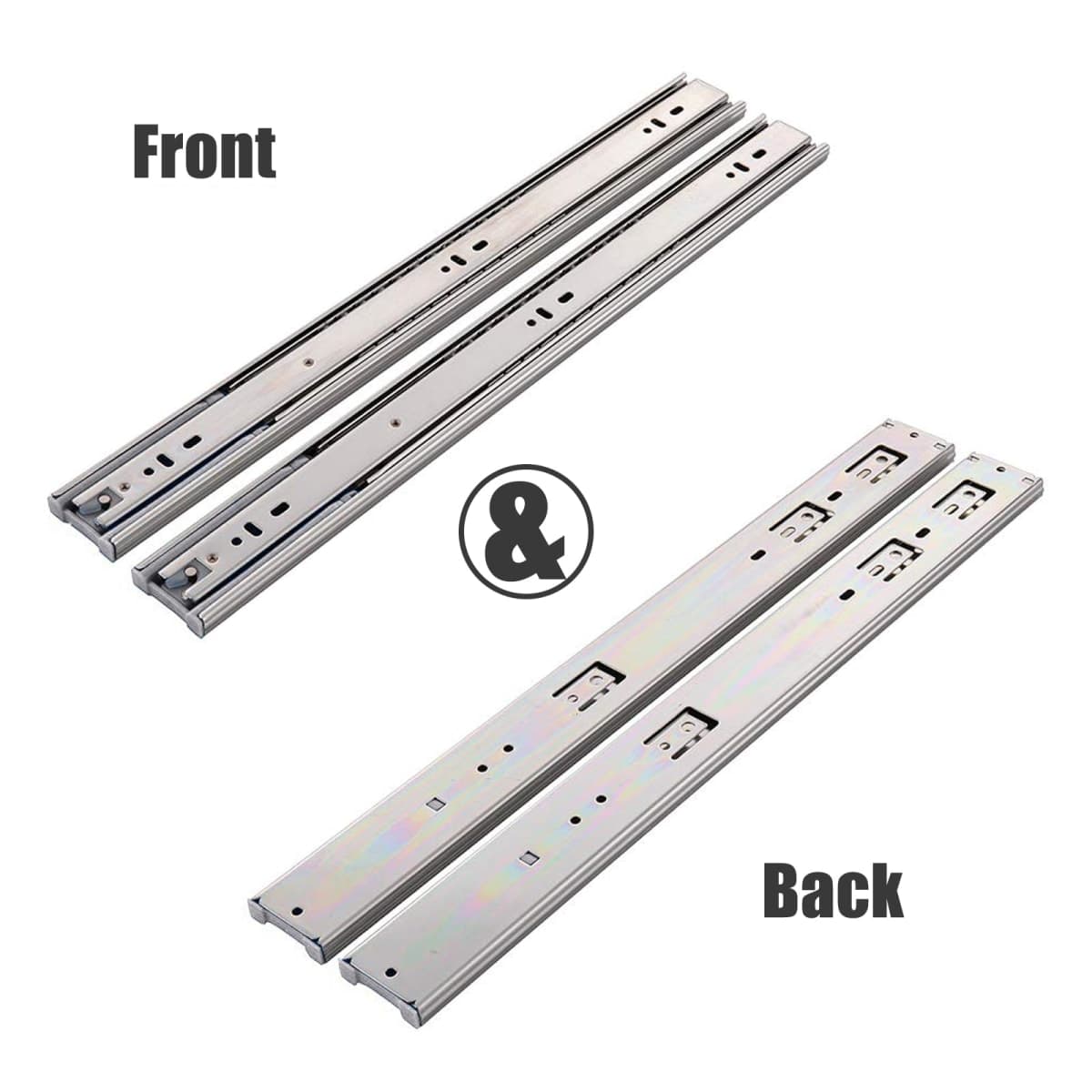 VALISY 215511 Full Extension Drawer Slides 16 Inch 1 Pairs Side Mount Metal Ball Bearing Drawer Slides Rails,10 12 14 16 18 20 22 Inch 100 LB Load Capacity Cabinet Wardrobe Slider Kitchen Glides thumbnail 3