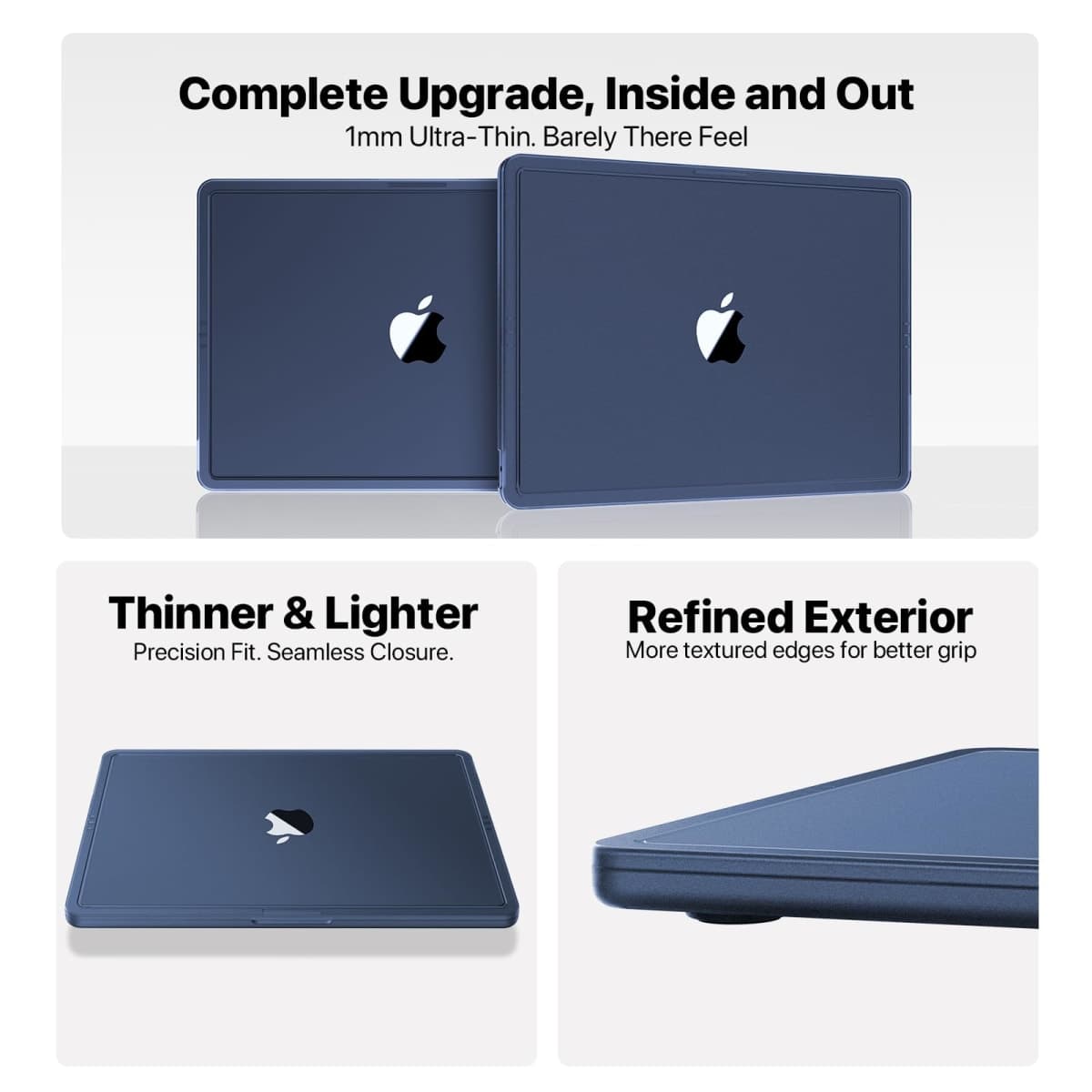 Soonjet CrackGuard for MacBook Air 15 inch Case | M5 M4 M3 M2 2026 2025-2023 | Anti-Crack Upgrade |100% Match Official Color | Hard Shell Laptop Cover | A3448 A3241 A3114 A2941 | Midnight Clear thumbnail 4