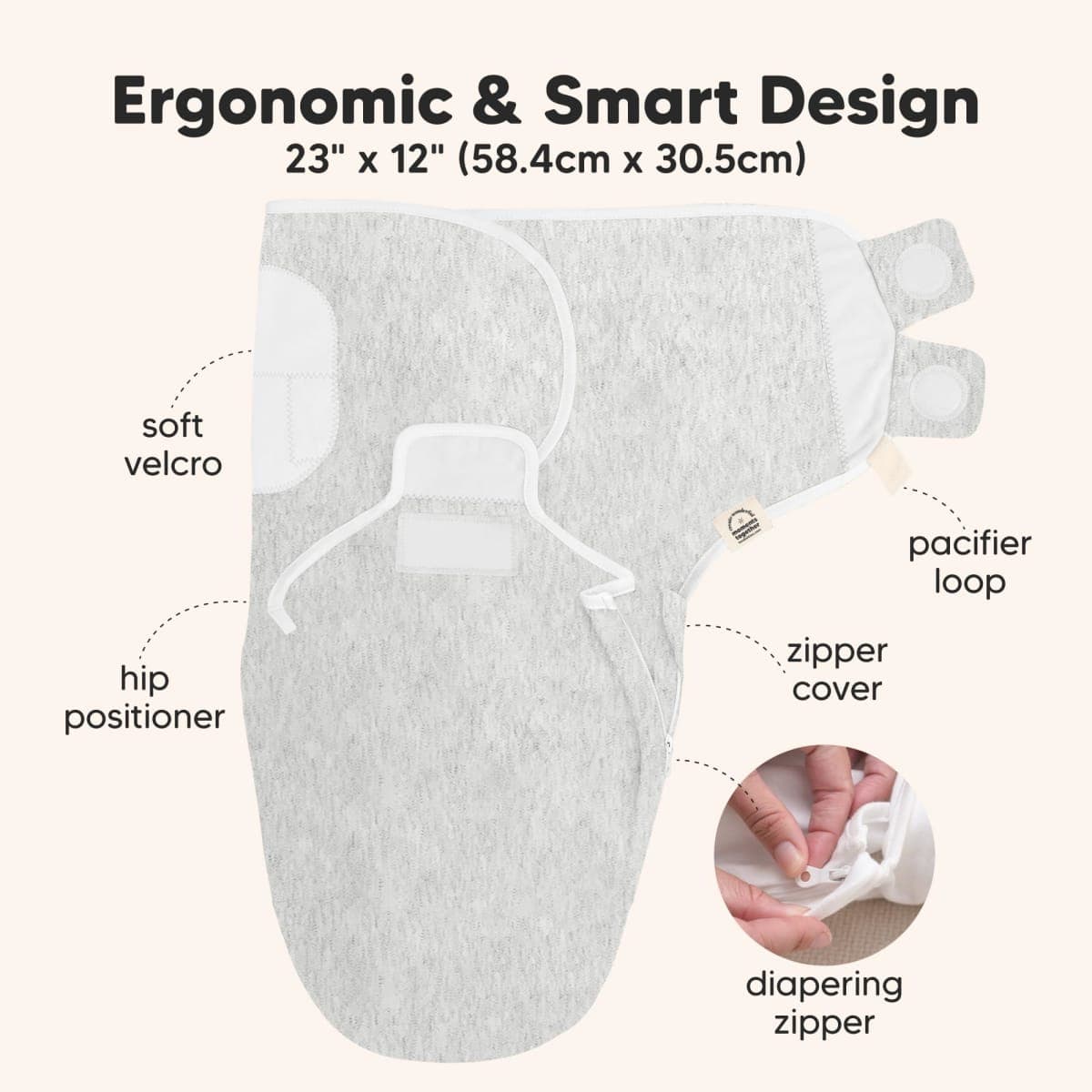 Baby Swaddle Sleep Sacks with Zipper - 3-Pack Swaddles for Newborns 0-3 Months, Infant, Baby Girls, Boys, Soft & Durable Newborn Sleep Sack, Easy Diaper Change Swaddling Blanket (The Wild 2) thumbnail 3