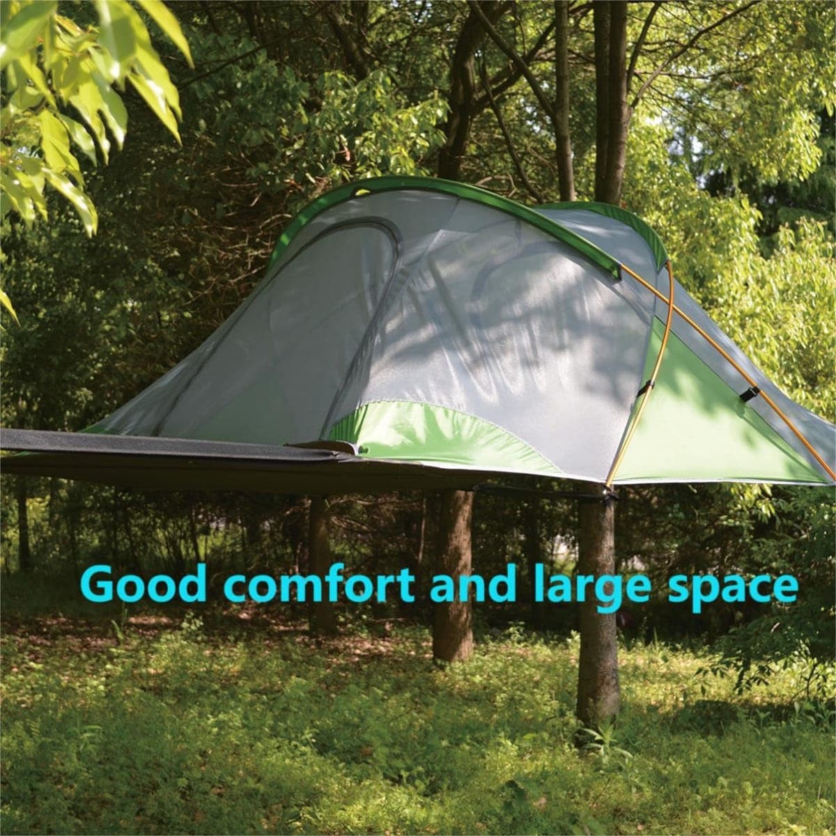 Camping Hammock,Large Hammocks-Portable Camping Hommock for Family Tree Tent,for Outside, Hiking, and Travel (Green) thumbnail 2
