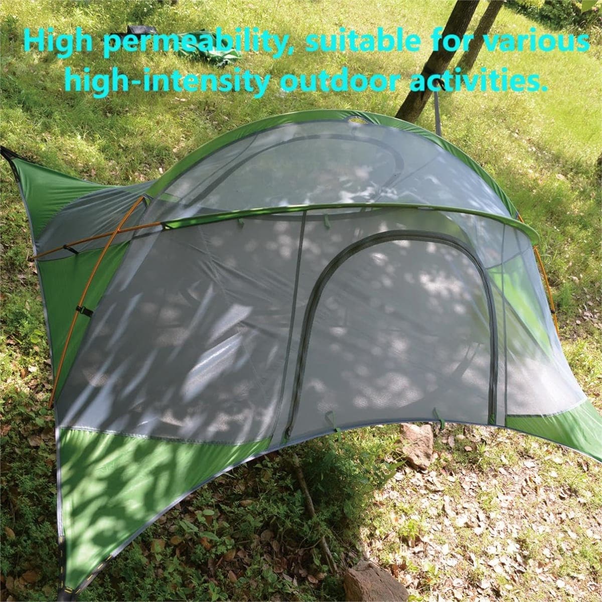 Camping Hammock,Large Hammocks-Portable Camping Hommock for Family Tree Tent,for Outside, Hiking, and Travel (Green) thumbnail 3