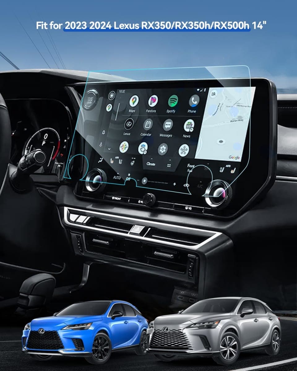 LANTU RX TX 350 Screen Protector for 2023 2024 Lexus RX350& TX350 Accessories Tempered Glass GPS Navigation Touchscreen Protector for RX 350/350h/500h& 2024 TX 350/500h HD Clear-14 Inch thumbnail 2
