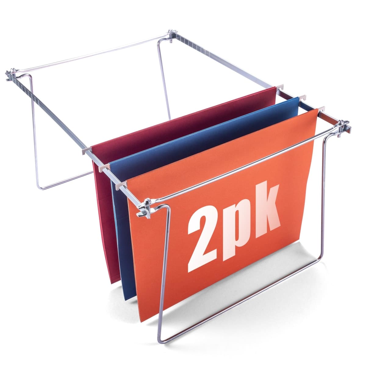 Officemate Hanging File Frame, Letter Size, Adjustable 14 to 18-Inches (91990) | Steel, 2 Count (Pack of 1)