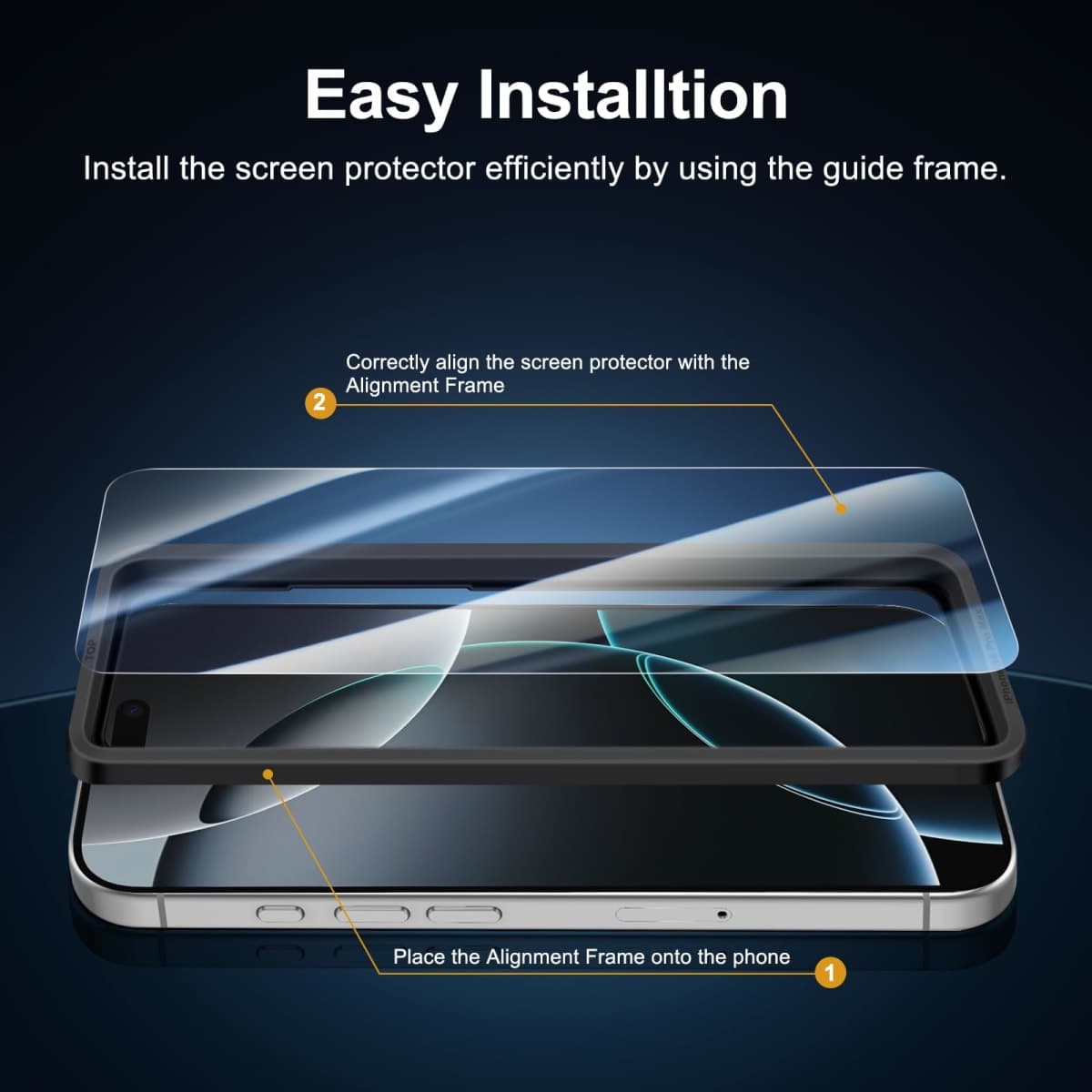 NEW'C 3 Pack Designed for iPhone 17 Pro Max, iPhone 16 Pro Max Screen Protector (6.9 inches), Enhanced Tempered Glass Protection with easy installation tool included,Case Friendly Ultra Resistant thumbnail 3