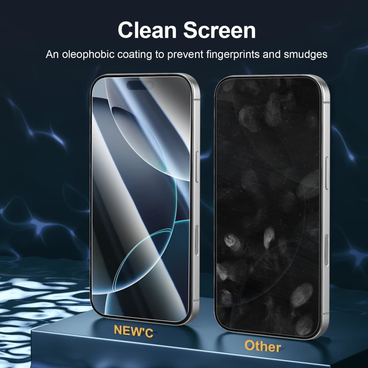 NEW'C 3 Pack Designed for iPhone 17 Pro Max, iPhone 16 Pro Max Screen Protector (6.9 inches), Enhanced Tempered Glass Protection with easy installation tool included,Case Friendly Ultra Resistant thumbnail 5