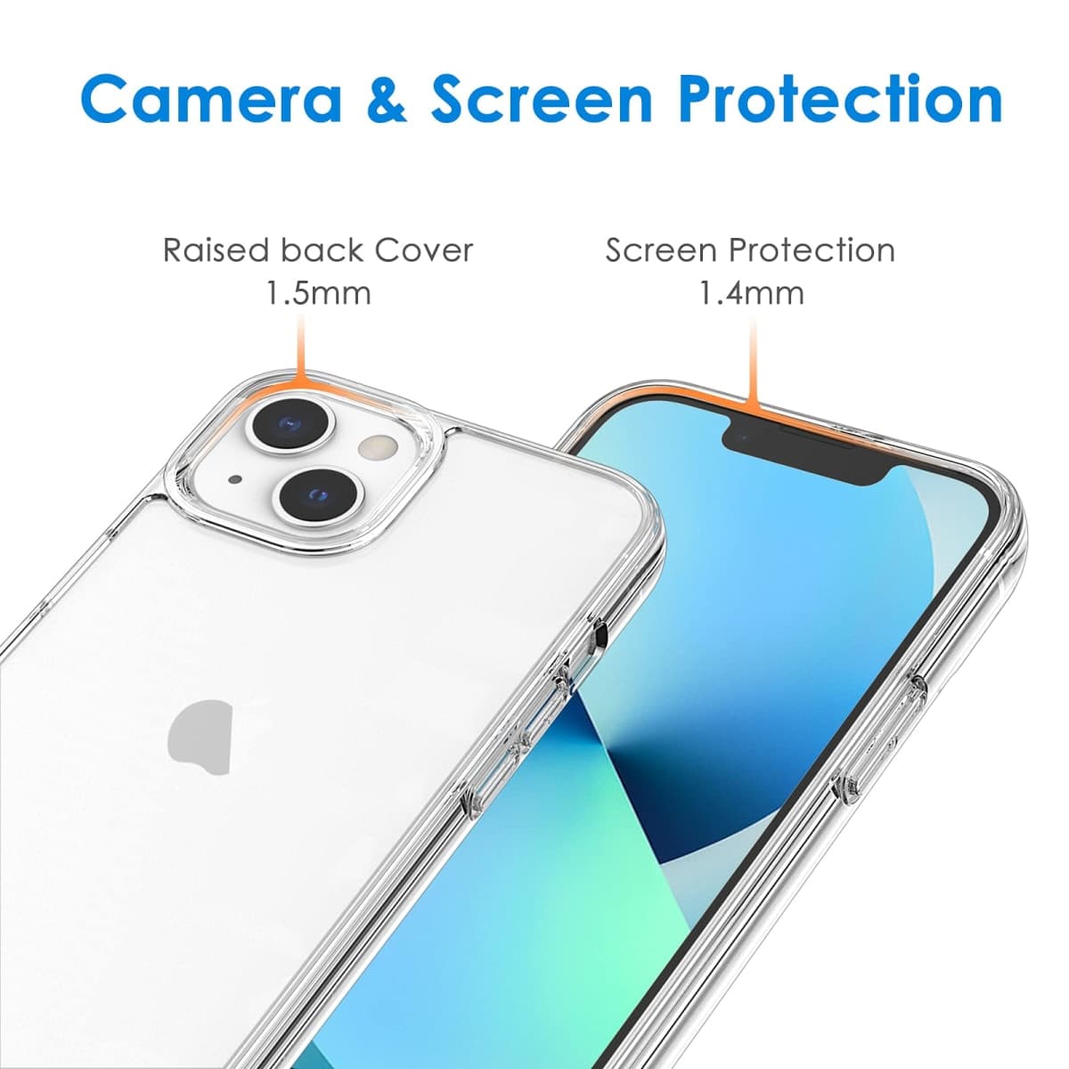 JETech Case for iPhone 13 6.1-Inch, Non-Yellowing Shockproof Phone Bumper Cover, Anti-Scratch Clear Back (Clear) thumbnail 5