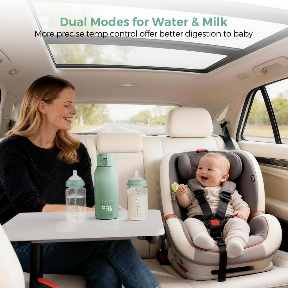 Momcozy Portable Milk Warmer for Travel – Dual Heating Modes for Breast Milk & Water, Portable Bottle Warmer with Fast Heating & Long Battery Life, 17 Ounces Large Capacity to Meet Your All-Day Needs thumbnail 4