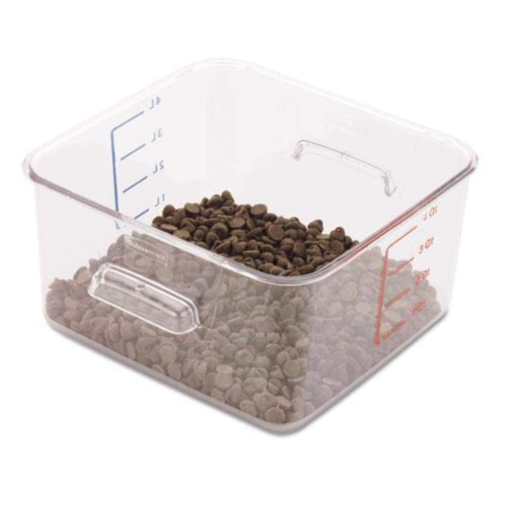 SpaceSaver Square Containers, 4qt, 8 4/5w x 8 3/4d x 4 3/4h, Clear thumbnail 2
