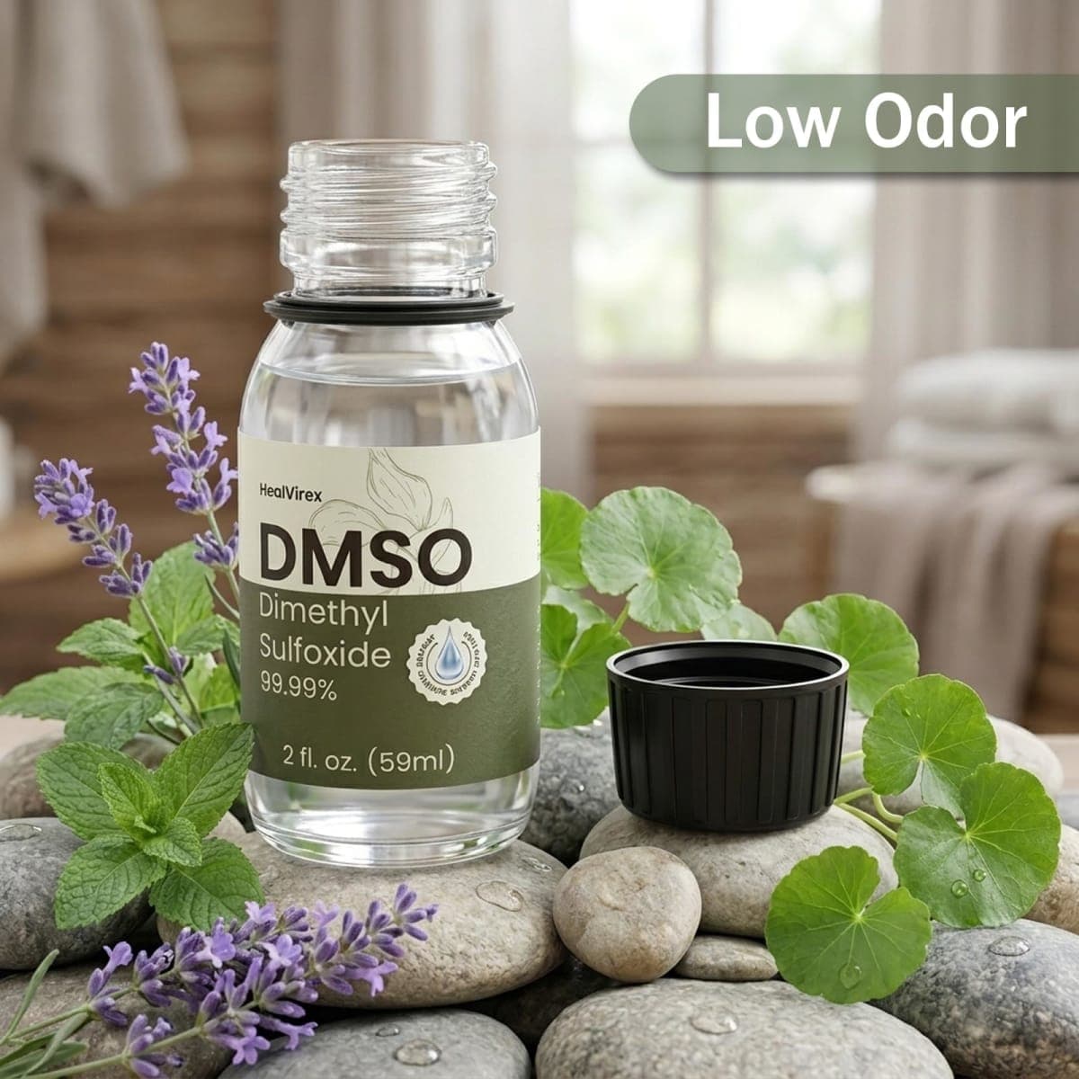 HealVirex 99.99% Pure DMSO Liquid 4 fl oz- High Purity Dimethyl Sulfoxide Solvent 2 Pack (2 fl oz Each), Low Odor, Non-Diluted , Crystal Clear Glass Bottles with Separate Dropper *1 thumbnail 4