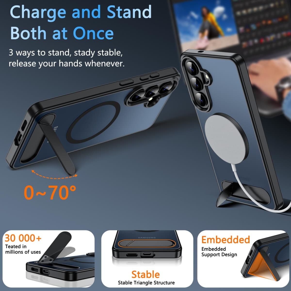Fin2feel s26 Plus Phone case with Stand Black thumbnail 5