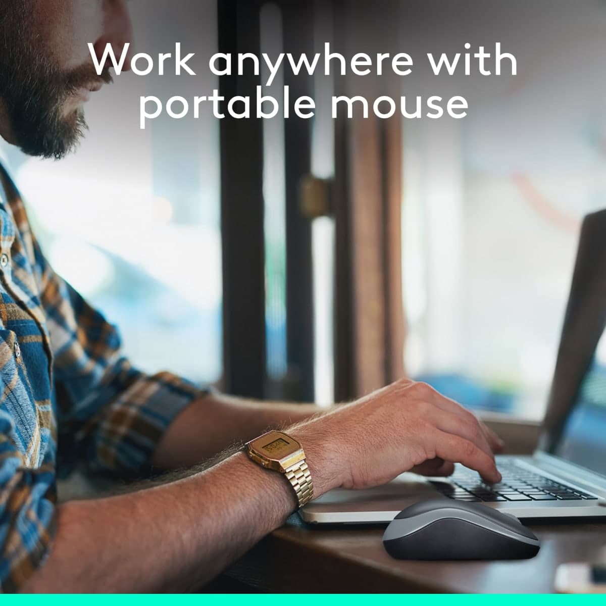 Logitech M185 Wireless Mouse, 2.4GHz with USB Mini Receiver, 12-Month Battery Life, 1000 DPI Optical Tracking, Ambidextrous, Compatible with PC, Mac, Laptop - Swift Grey thumbnail 3
