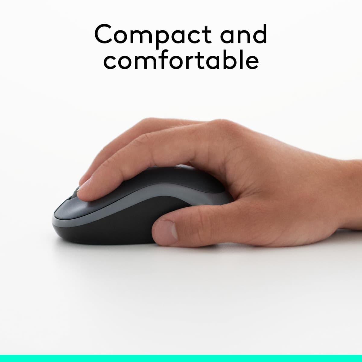 Logitech M185 Wireless Mouse, 2.4GHz with USB Mini Receiver, 12-Month Battery Life, 1000 DPI Optical Tracking, Ambidextrous, Compatible with PC, Mac, Laptop - Swift Grey thumbnail 5