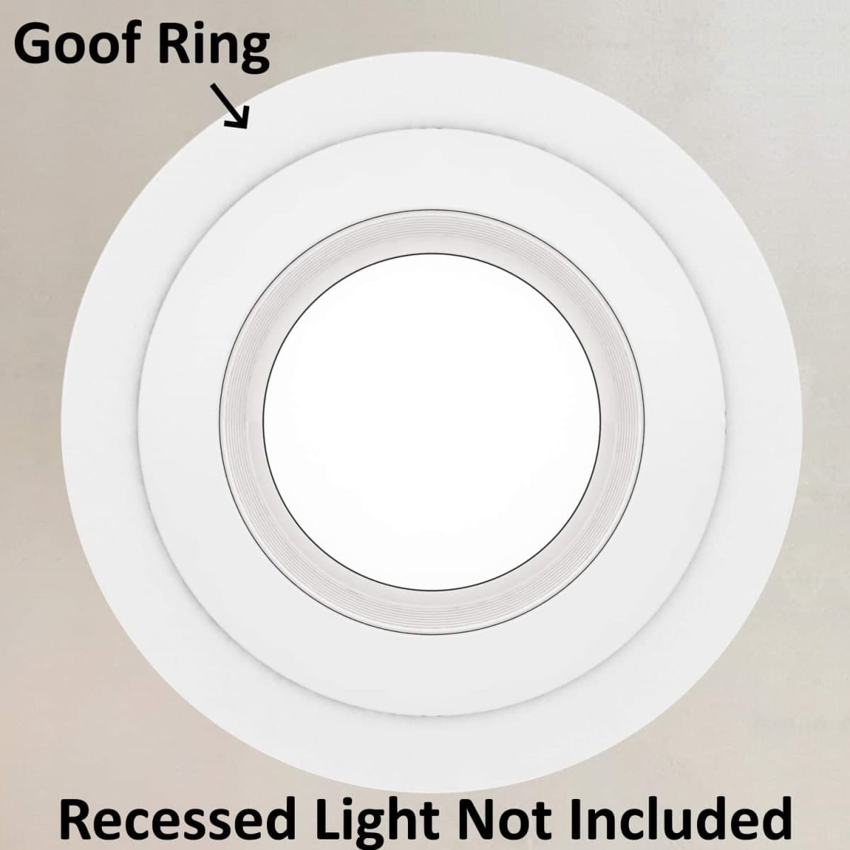 6 Pack Gloss White Goof Trim Ring for 4" Inch Recessed Can Lighting Down Light, Outer Diameter 6.7 Inches, Inner Diameter 4.2 Inches thumbnail 4