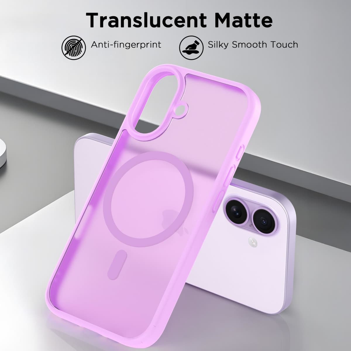 CACOE Magnetic Case for iPhone 17 6.3 inch-Compatible with MagSafe & Magnetic Car Phone Mount,Not Yellowing Anti-Scratch (Clear) thumbnail 5
