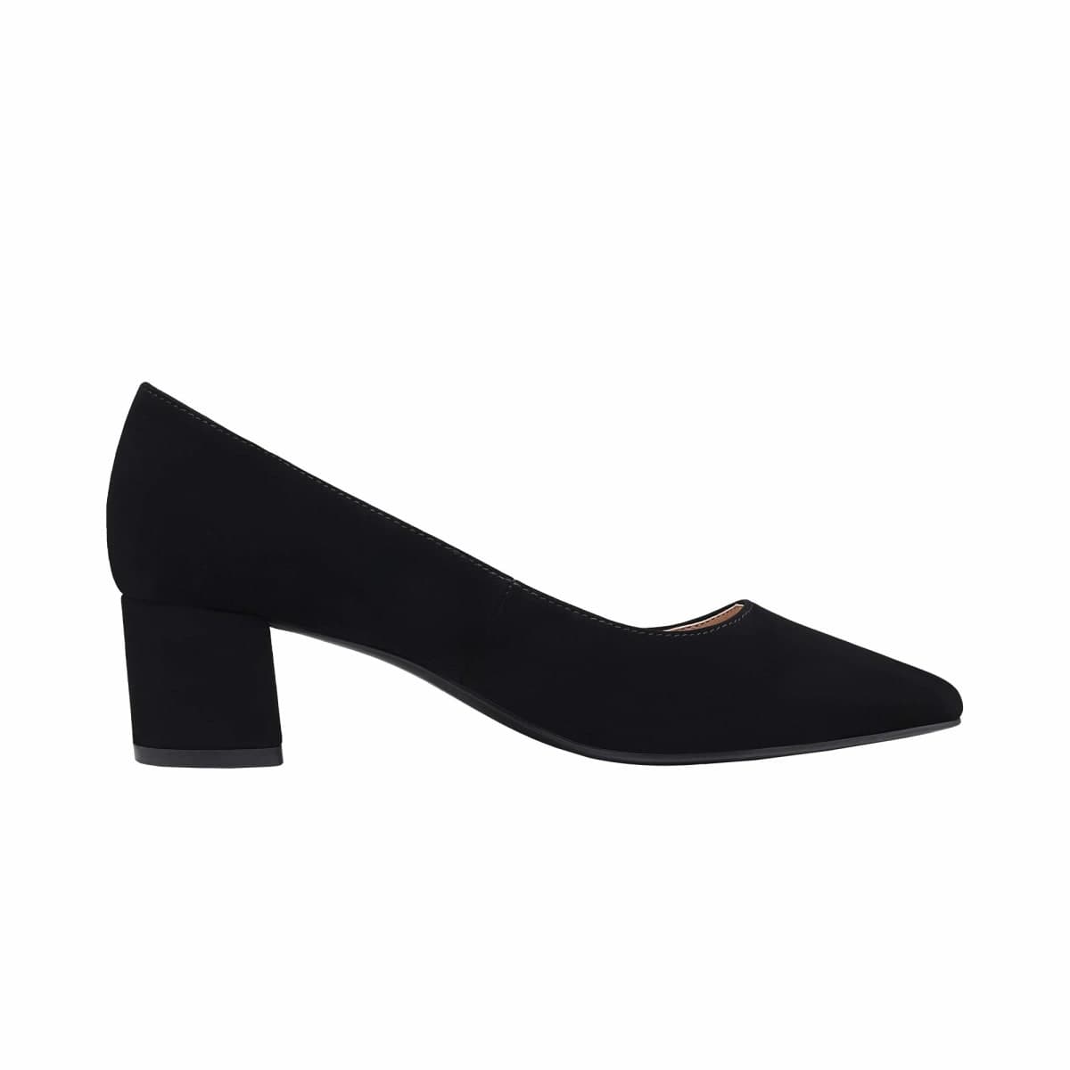 DREAM PAIRS Women' s DPU212 Chunky Low Block Heels Closed Toe Dress Wedding Pumps Shoes Black Nubuck pu Size 8.5 thumbnail 3