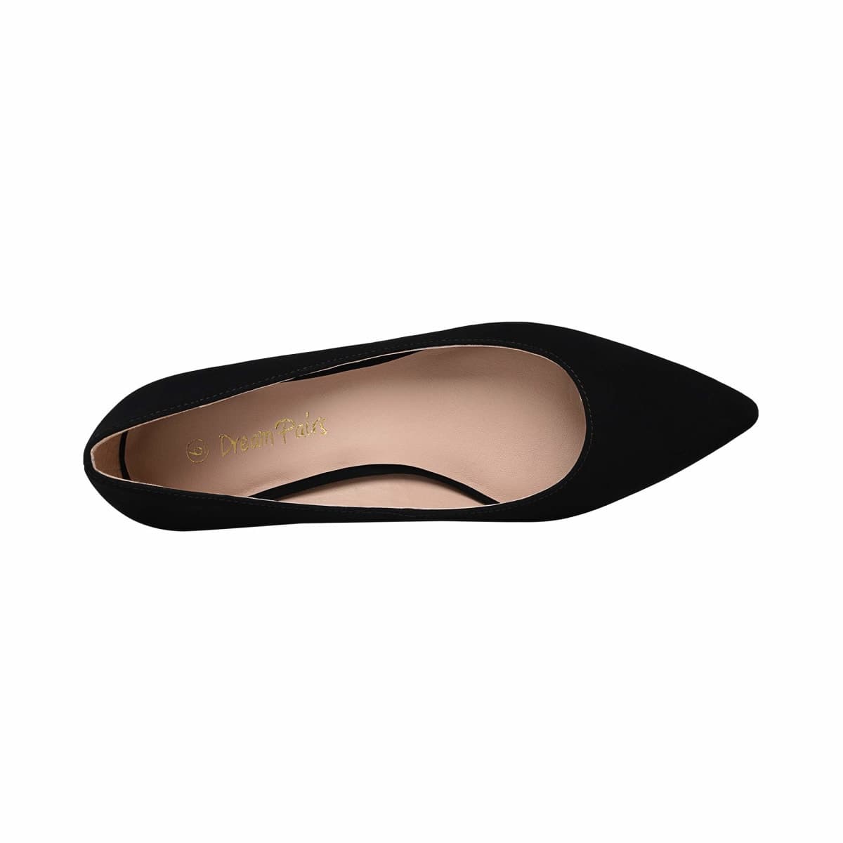 DREAM PAIRS Women' s DPU212 Chunky Low Block Heels Closed Toe Dress Wedding Pumps Shoes Black Nubuck pu Size 8.5 thumbnail 4