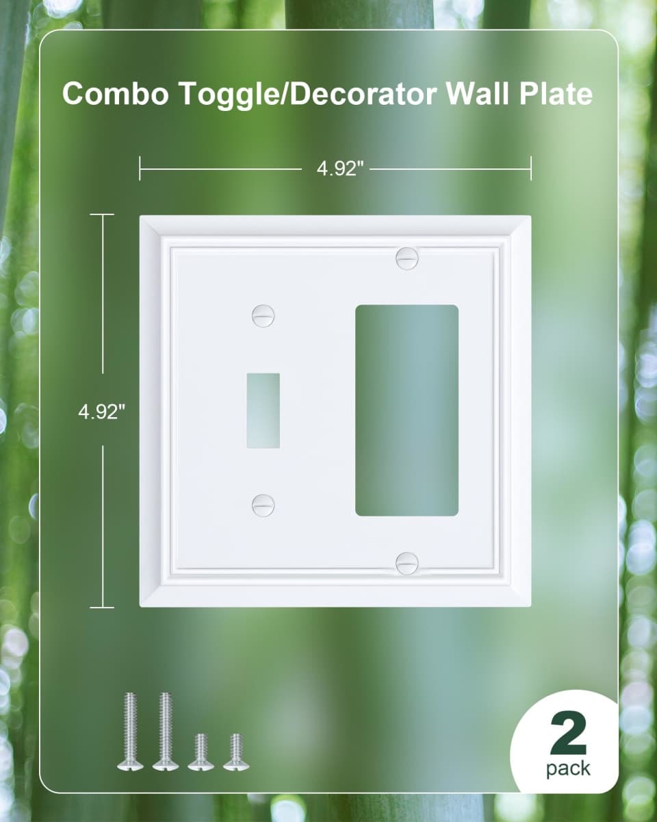 TREEWELL Bamboo Wall Plates,TEFP22A thumbnail 2