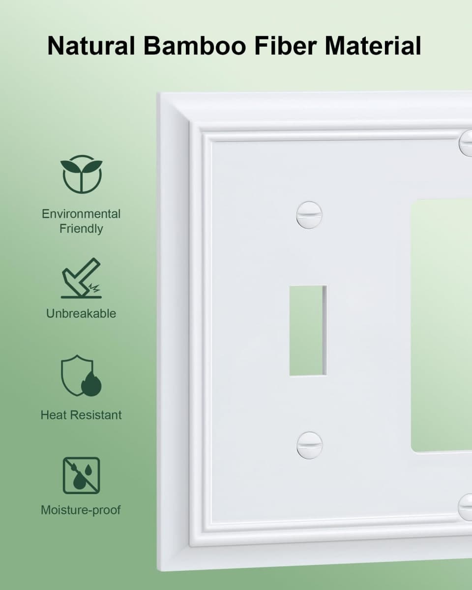 TREEWELL Bamboo Wall Plates,TEFP22A thumbnail 3
